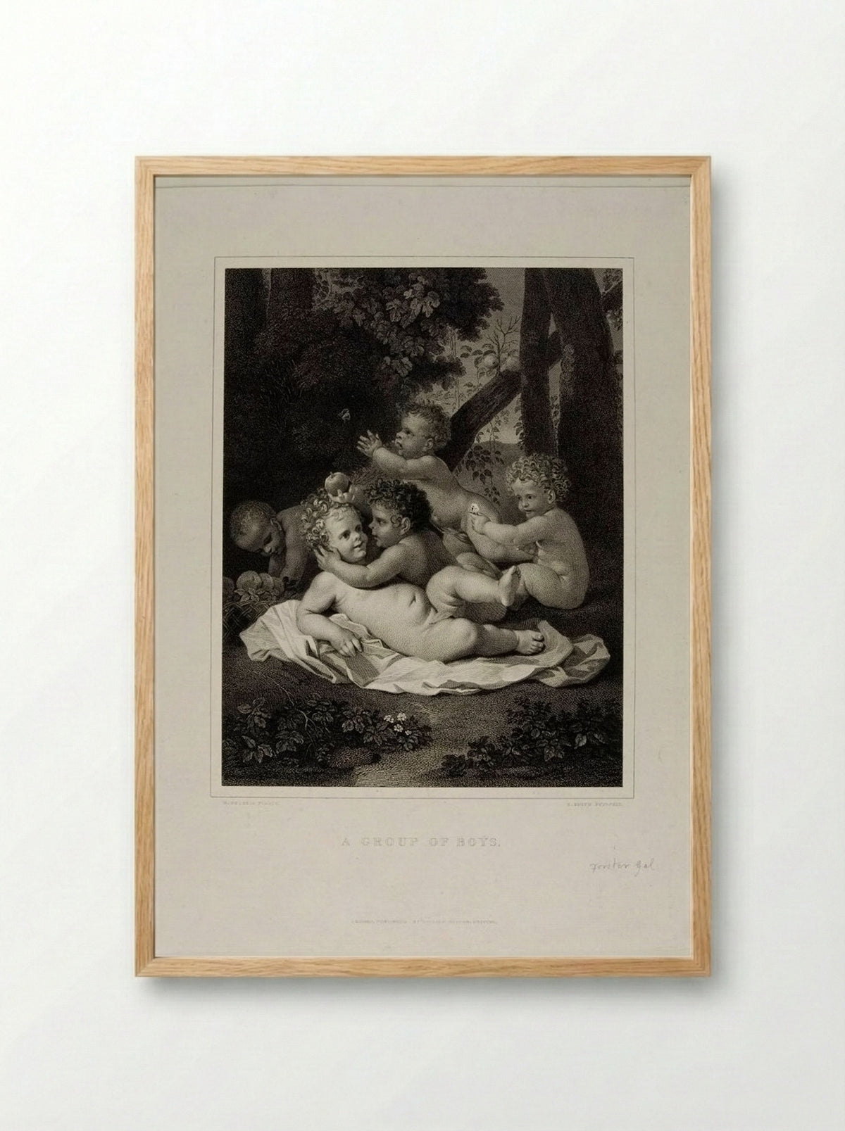 A Group of Boys - Edward Smith - Framed Print Wood