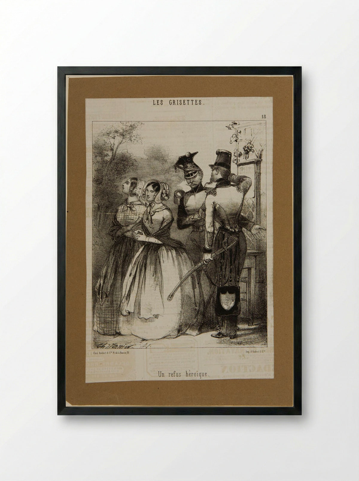 A Heroic Refusal - Charles Vernier - Framed Print Black