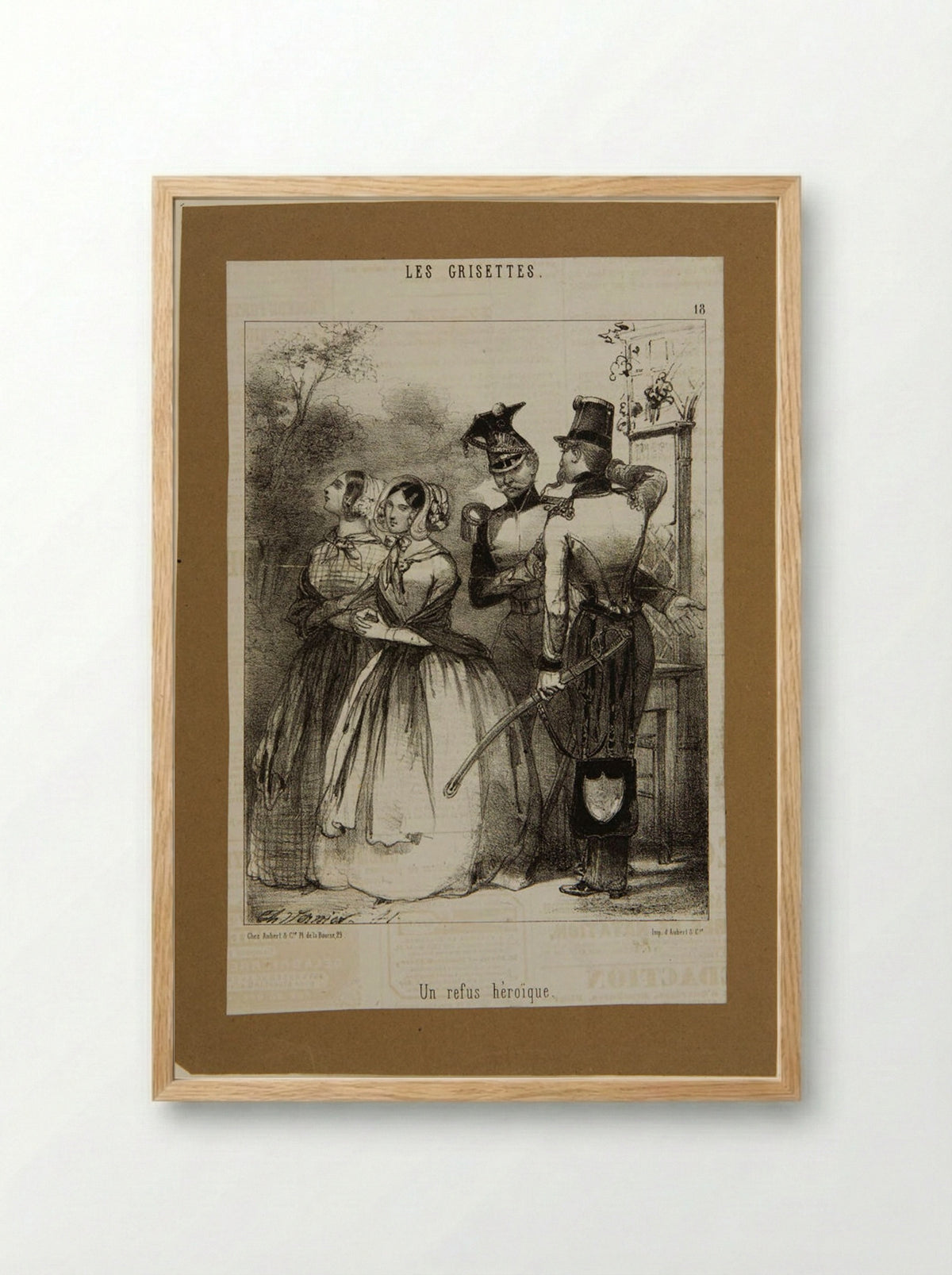 A Heroic Refusal - Charles Vernier - Framed Print Wood