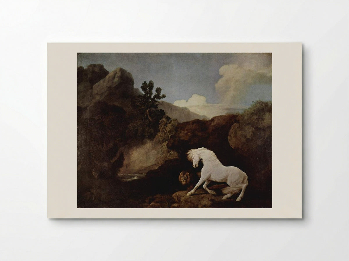 A Horse Frightened by a Lion - George Stubbs - Poster