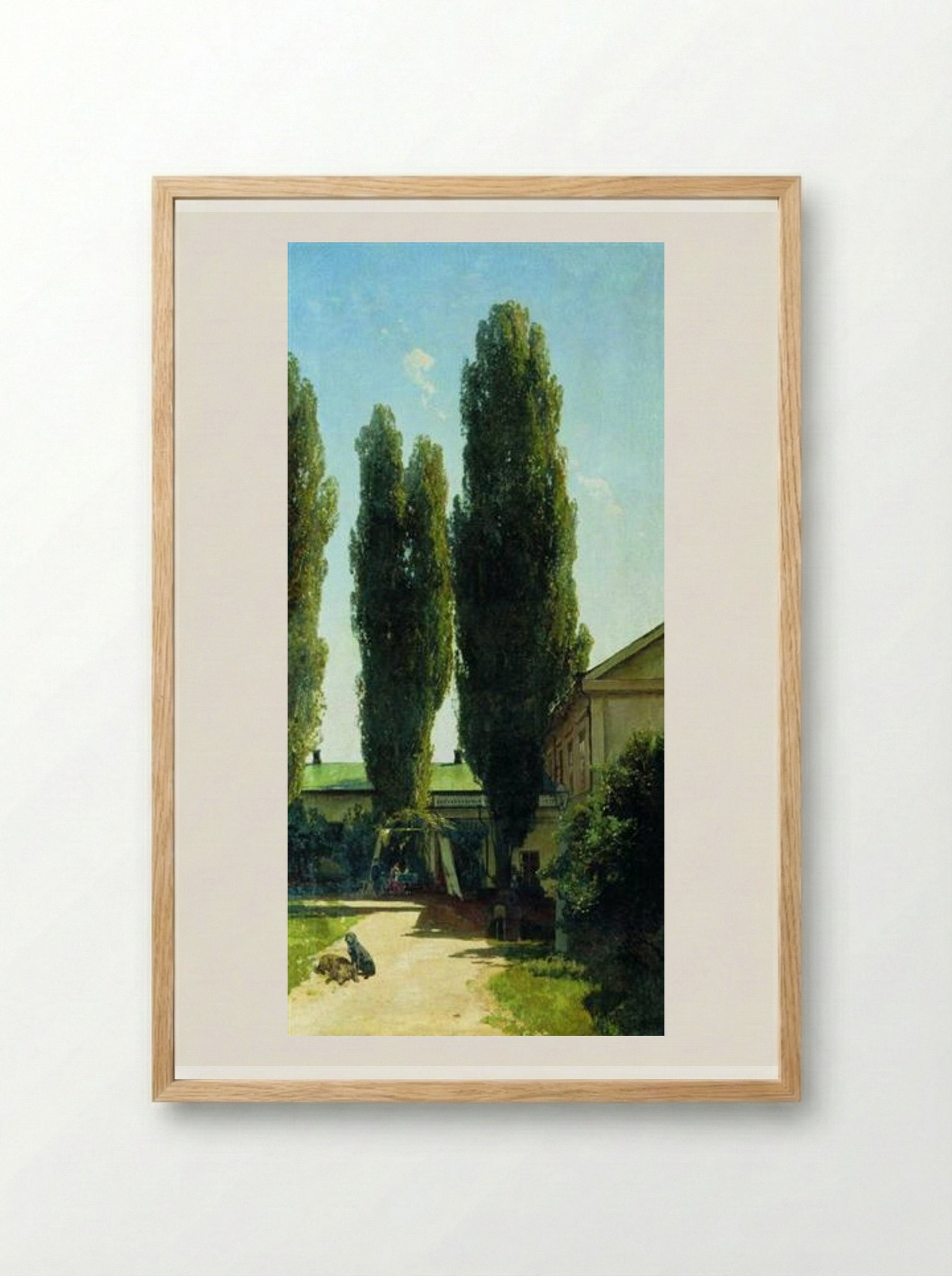 A Hot Afternoon in the Southern Estate - Volodymyr Orlovsky - Framed Print Wood