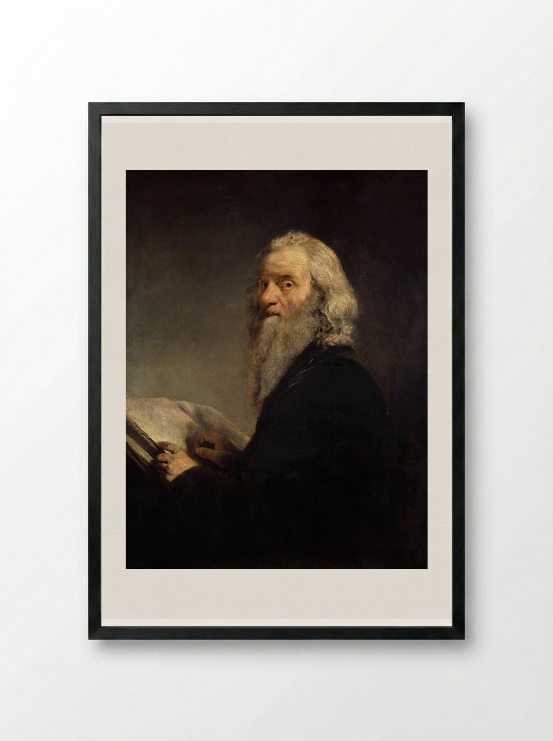 A Jewish Rabbi - John Jackson - Framed Print Black