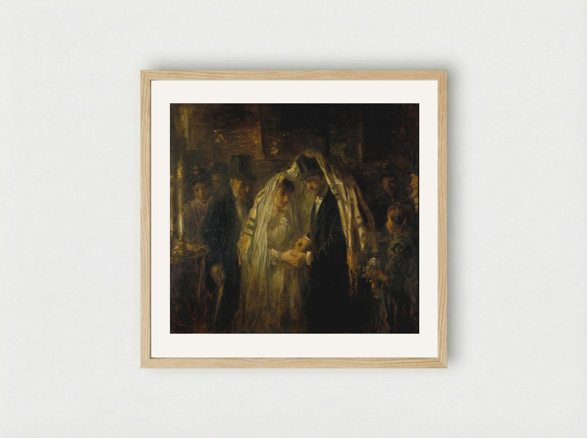 A Jewish Wedding - Jozef Israëls - Framed Print Wood