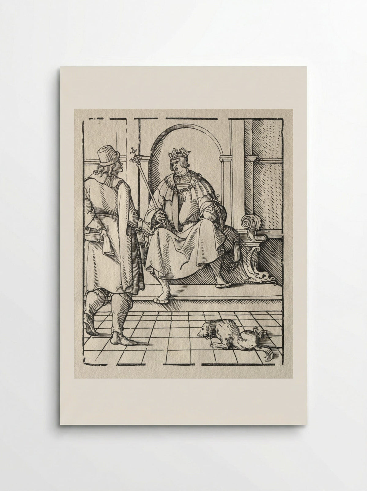 A King Enthroned - Peter Flötner - Poster