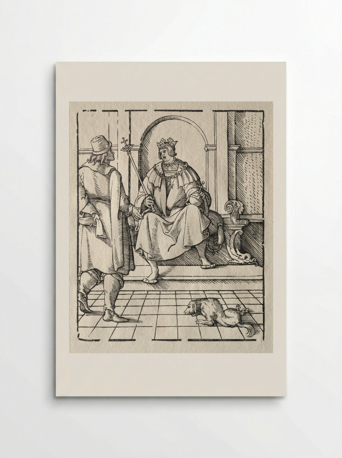 A King Enthroned - Peter Flötner - Poster