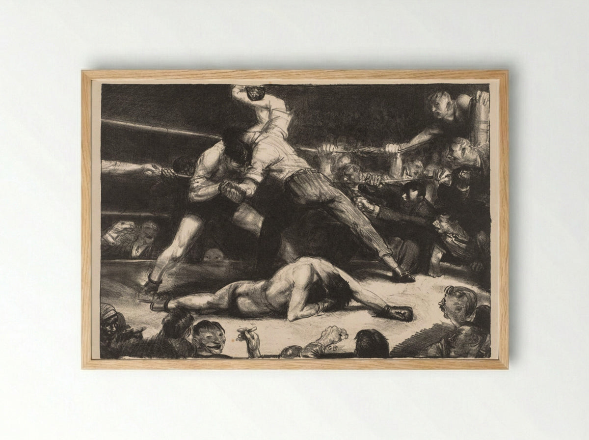 A Knockout - George Bellows - Framed Print Wood
