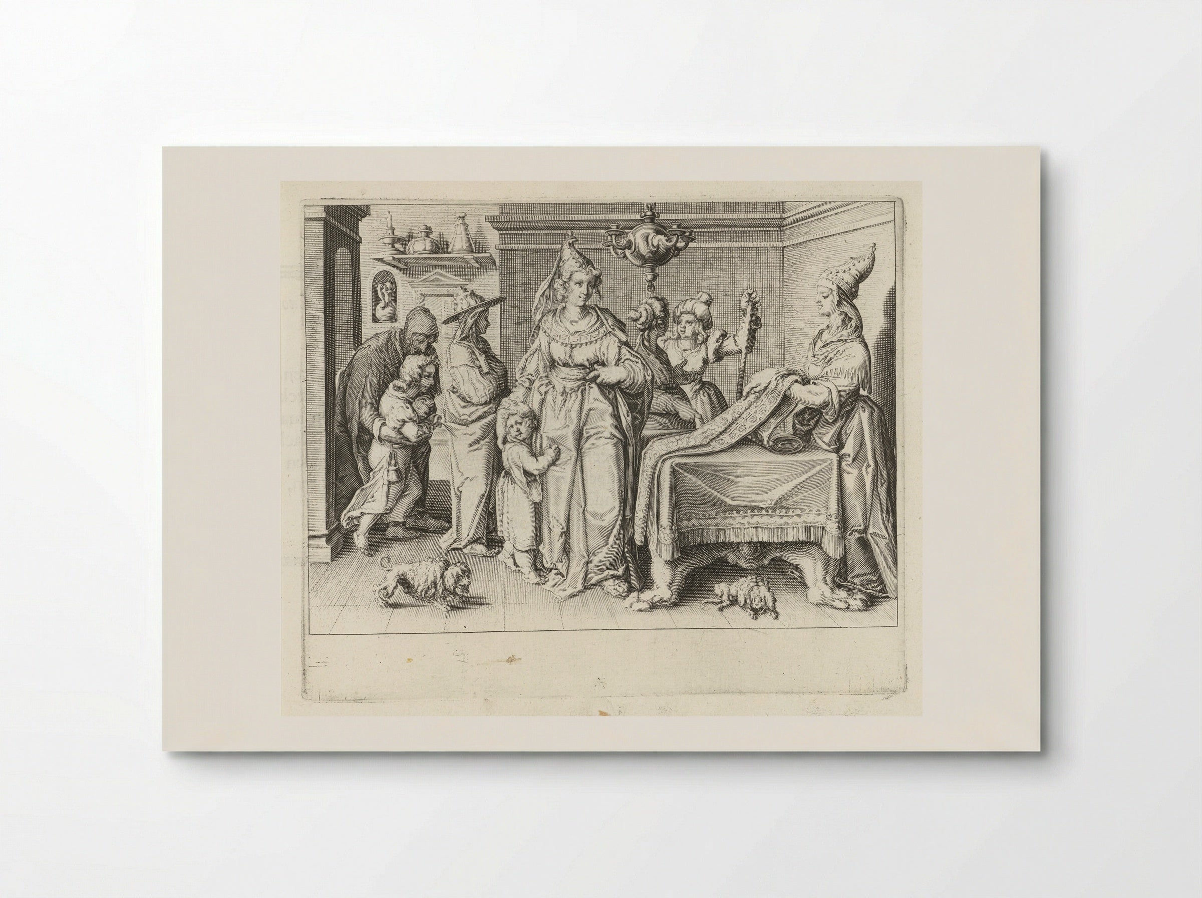 A Lacedaemonian Woman Showing Her Children to a Weaver - Zacharias Dolendo - Poster
