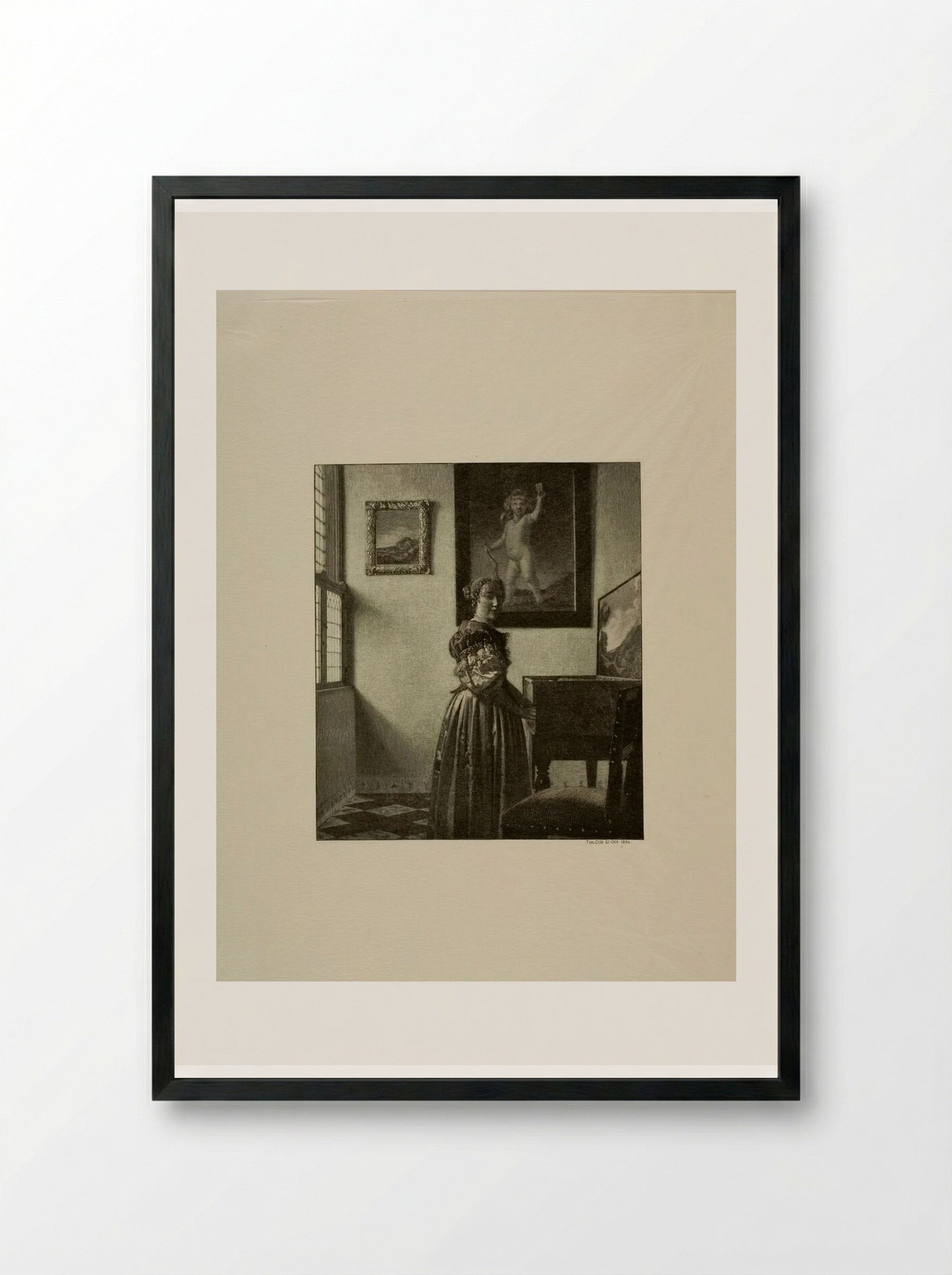 A Lady - Timothy Cole - Framed Print Black
