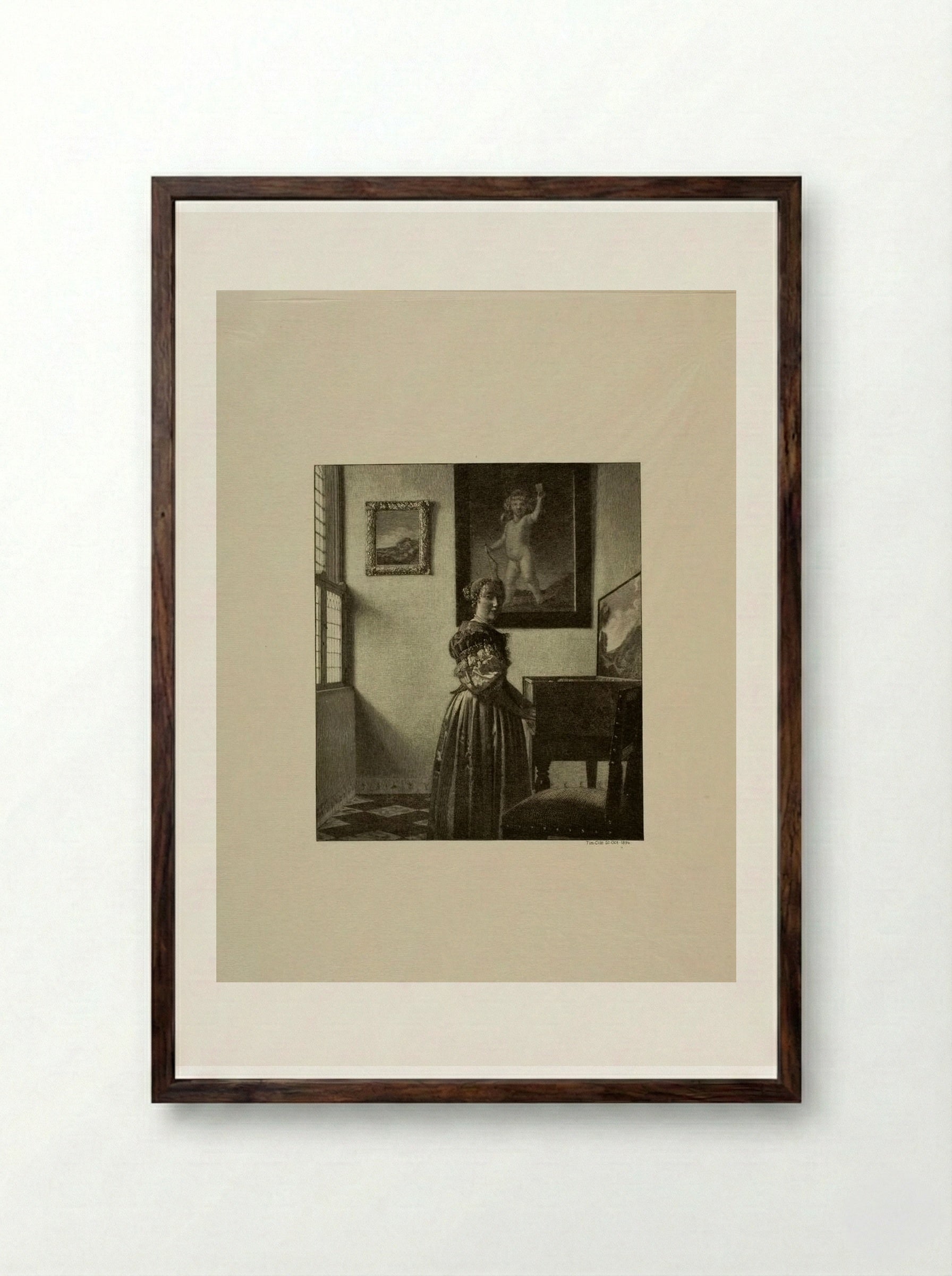 A Lady - Timothy Cole - Framed Print Dark Wood