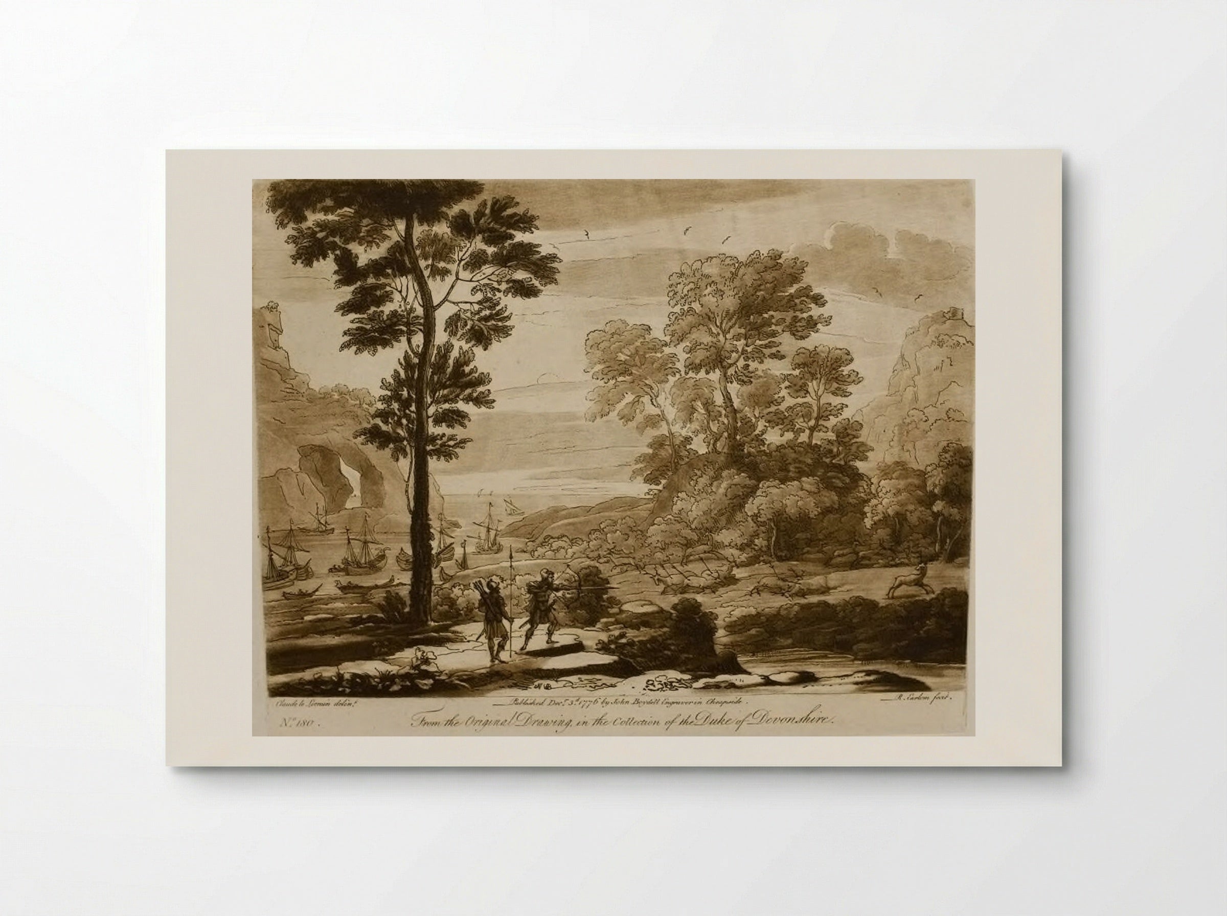 A Landscape with Aeneas Shooting Deer - Richard Earlom - Poster
