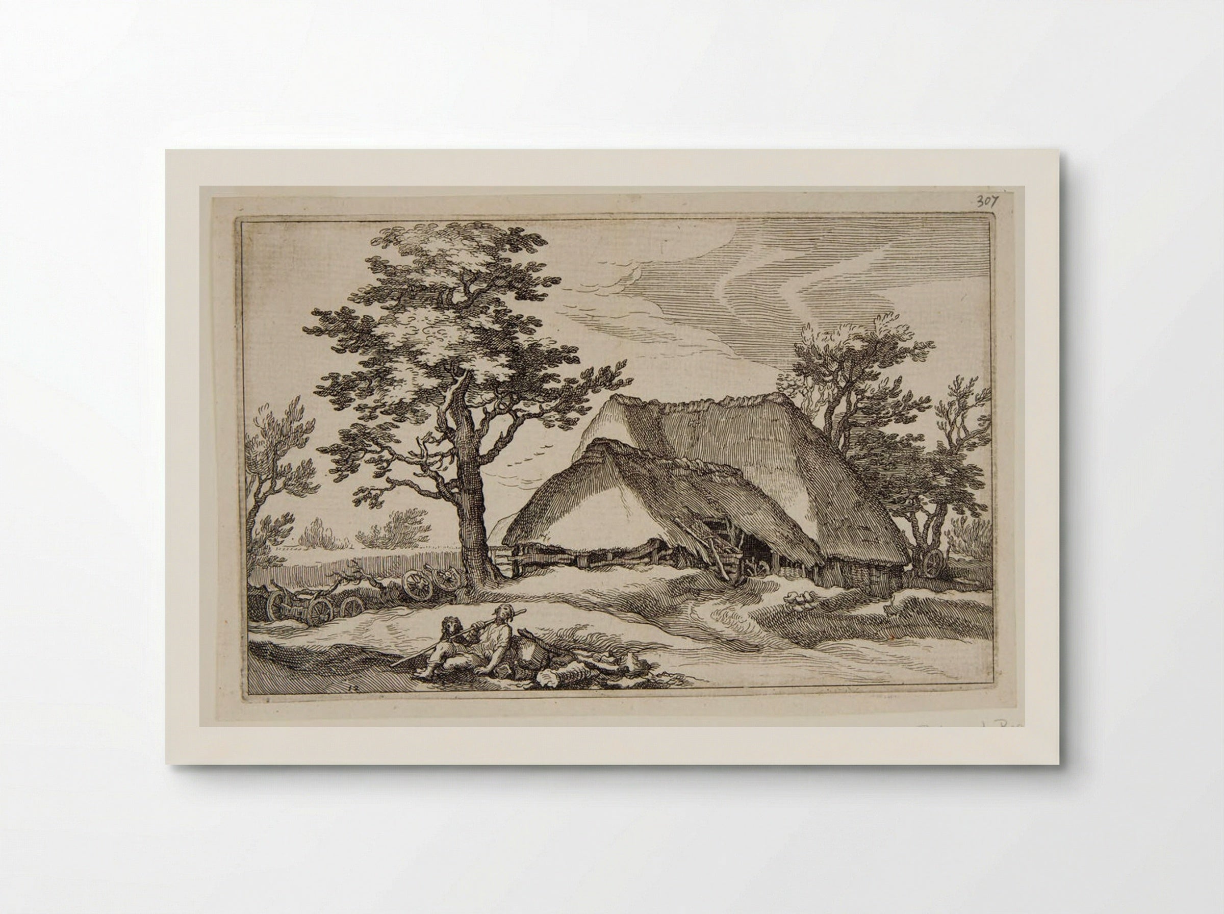 A Large Tree next to a Farmhouse - Boetius Adamsz. Bolswert - Poster