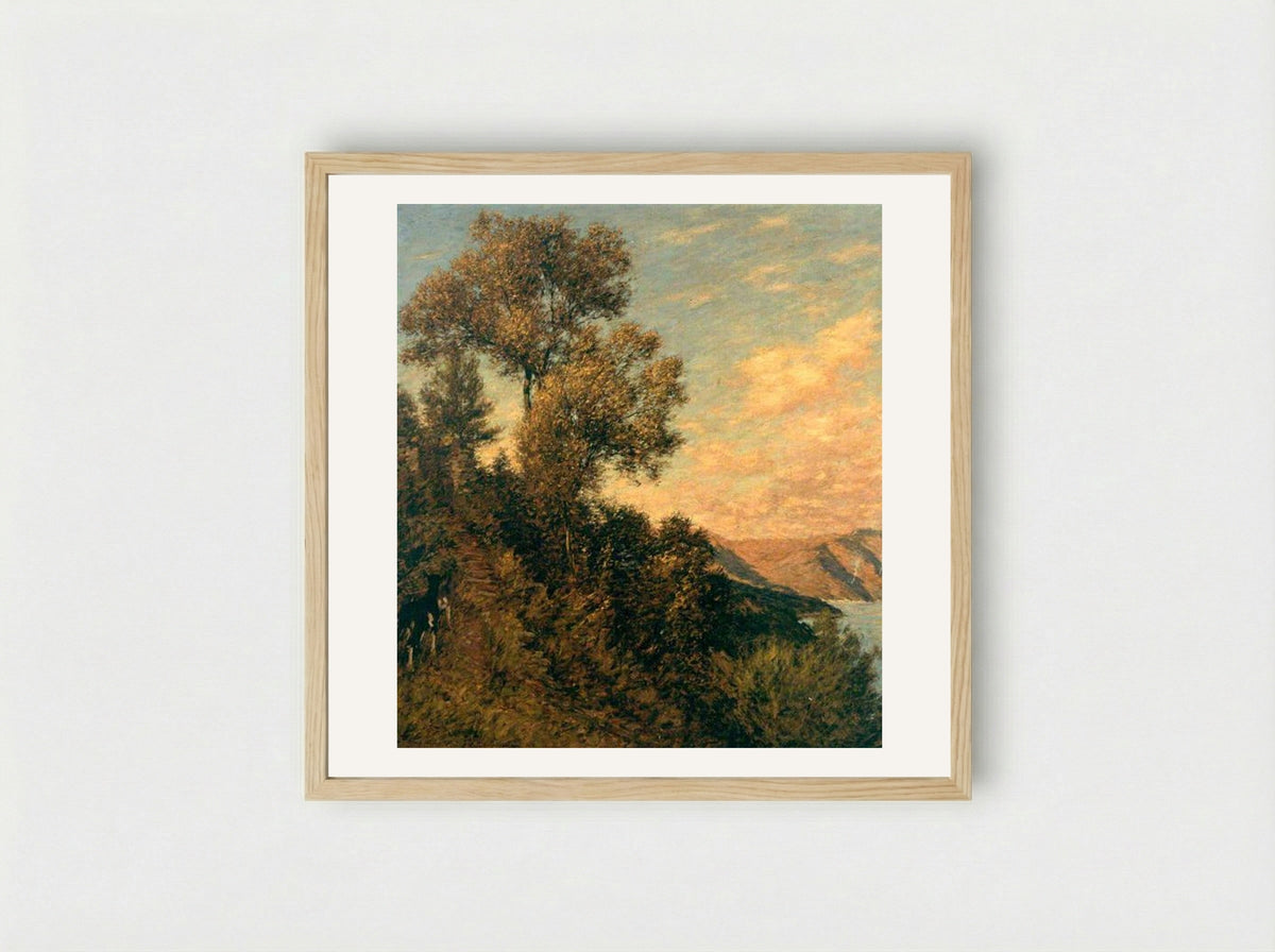 A Ligurian Gulf - Henry Herbert La Thangue - Framed Print Wood