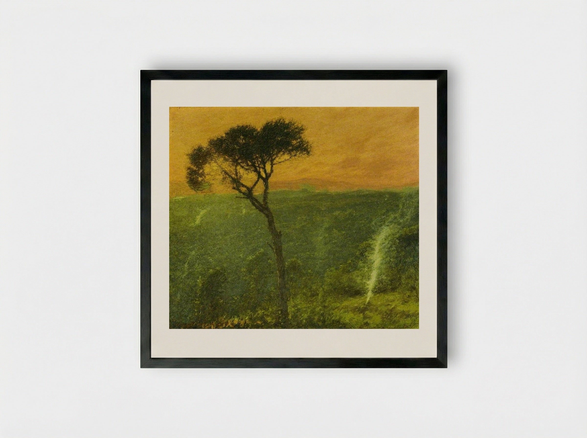 A Ligurian Valley, Italy - Henry Herbert La Thangue - Framed Print Black
