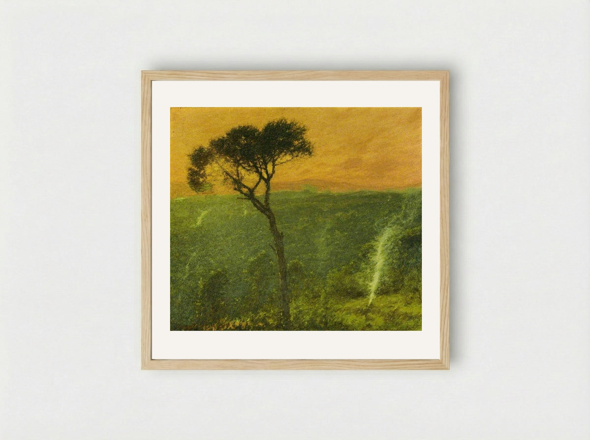 A Ligurian Valley, Italy - Henry Herbert La Thangue - Framed Print Wood