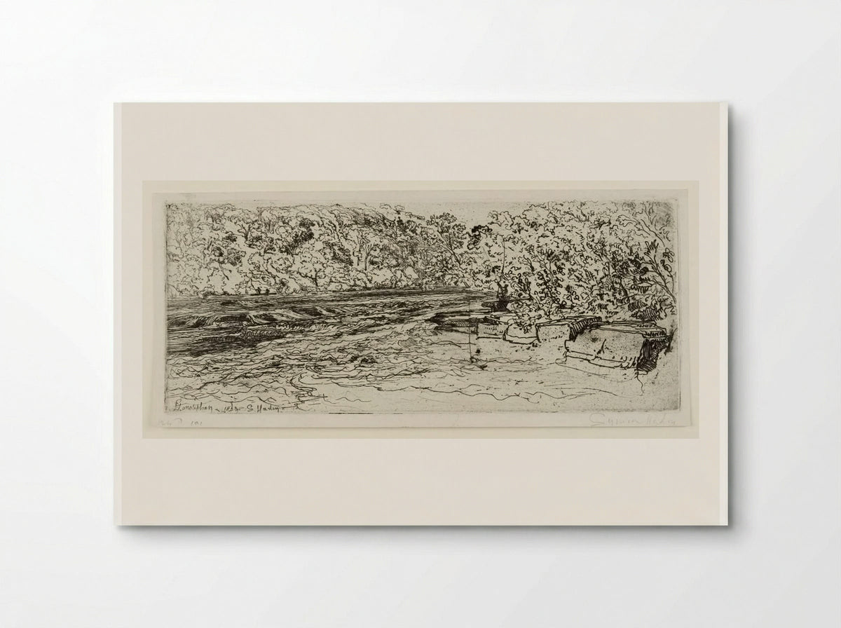 A Likely Place for a Salmon - Francis Seymour Haden - Poster