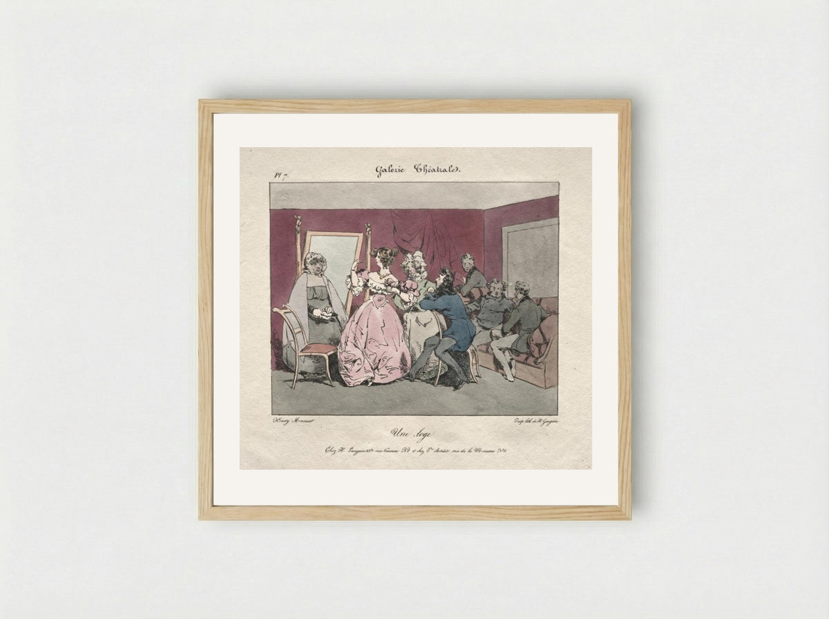 A Loge - Henry Bonaventure Monnier - Framed Print Wood