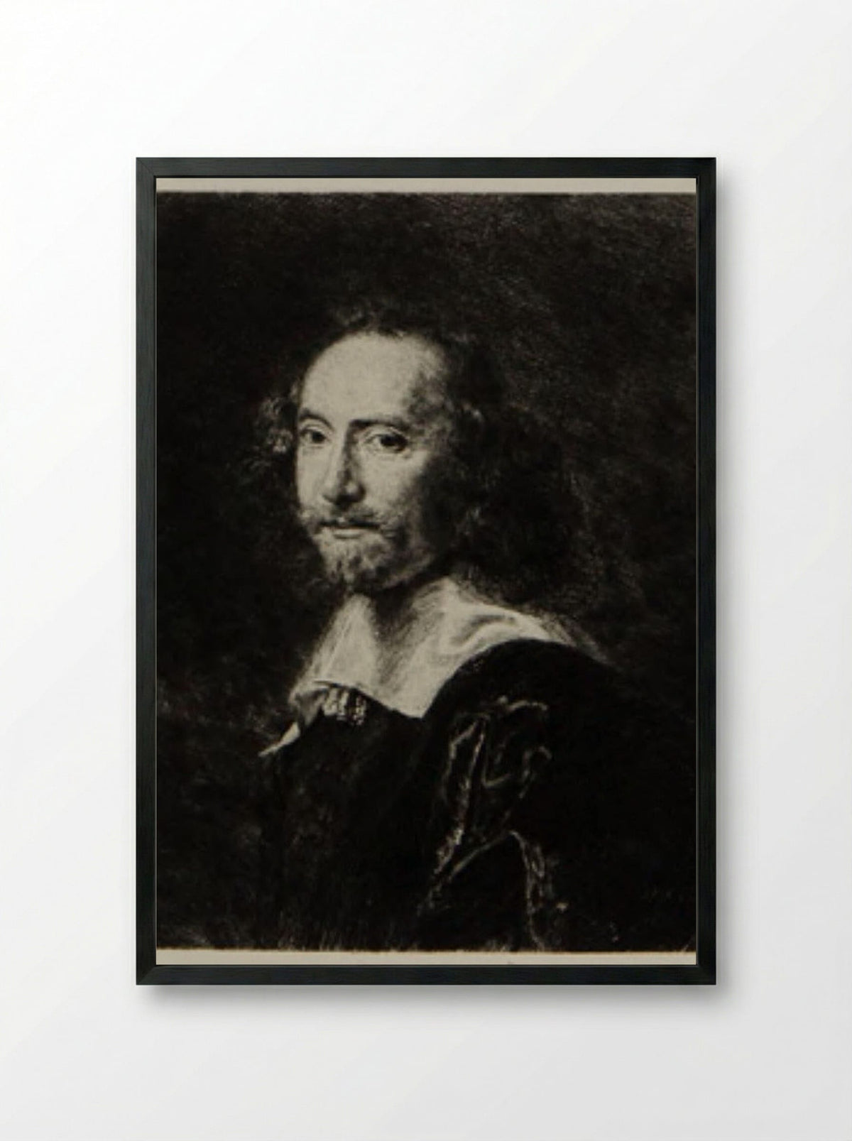 A Man (Jules Ferdinand Jacquemart) - Jules Ferdinand Jacquemart - Framed Print Black