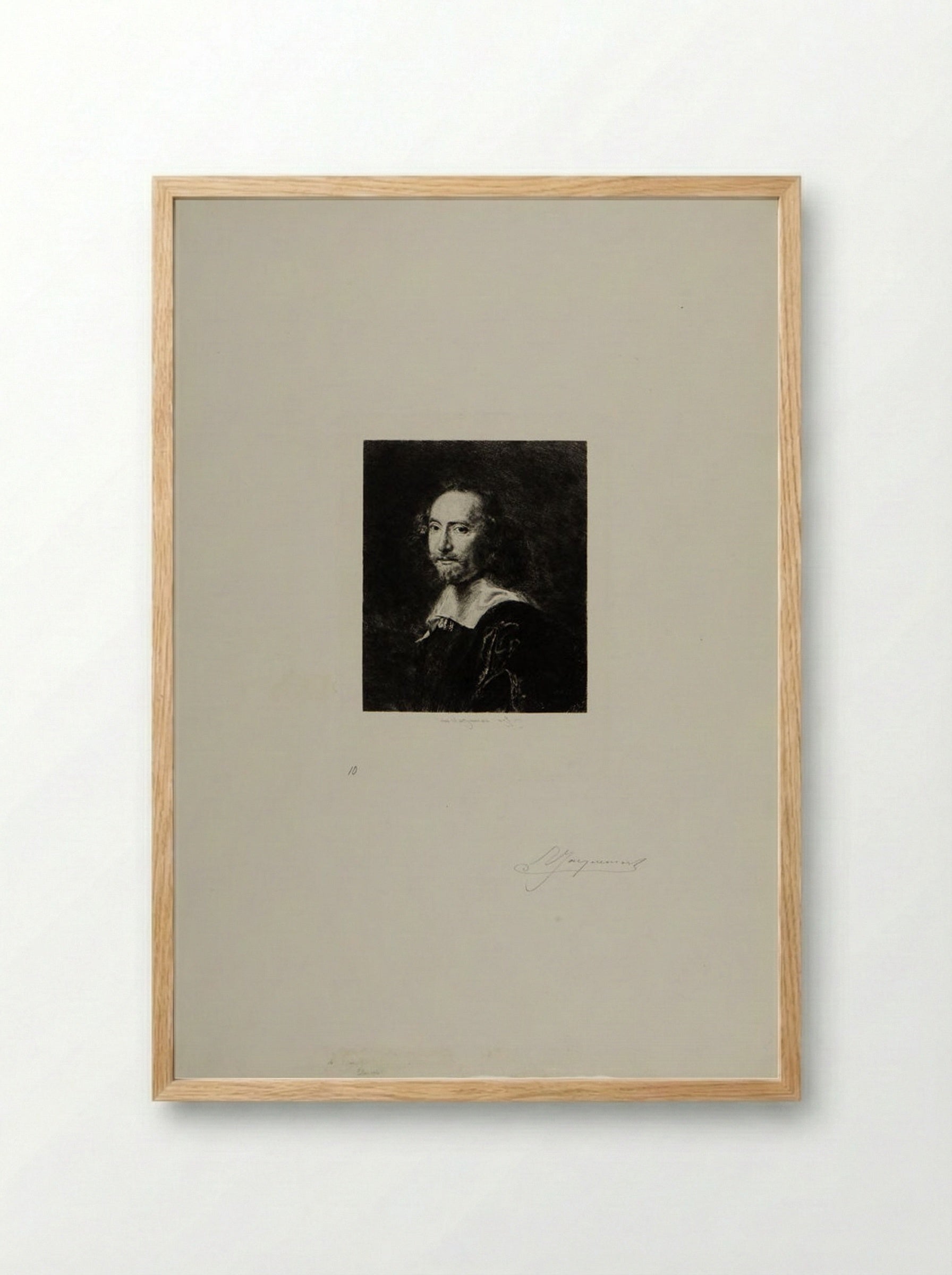 A Man (Jules Ferdinand Jacquemart) - Jules Ferdinand Jacquemart - Framed Print Wood