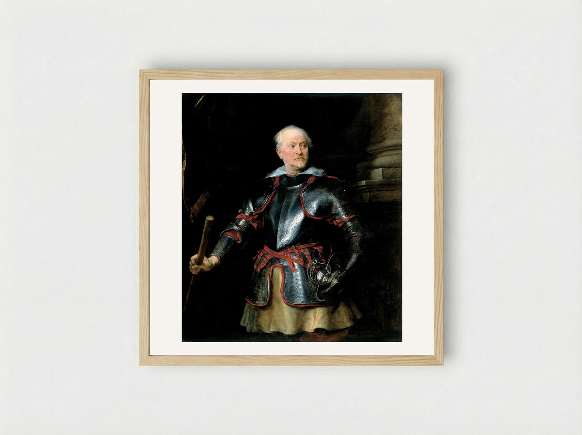 A Man in Armor - Anthony van Dyck - Framed Print Wood