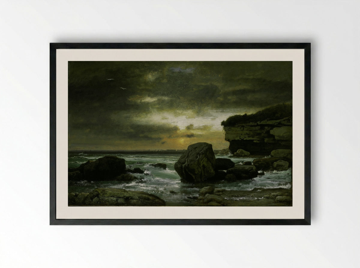 A Marine - George Inness - Framed Print Black