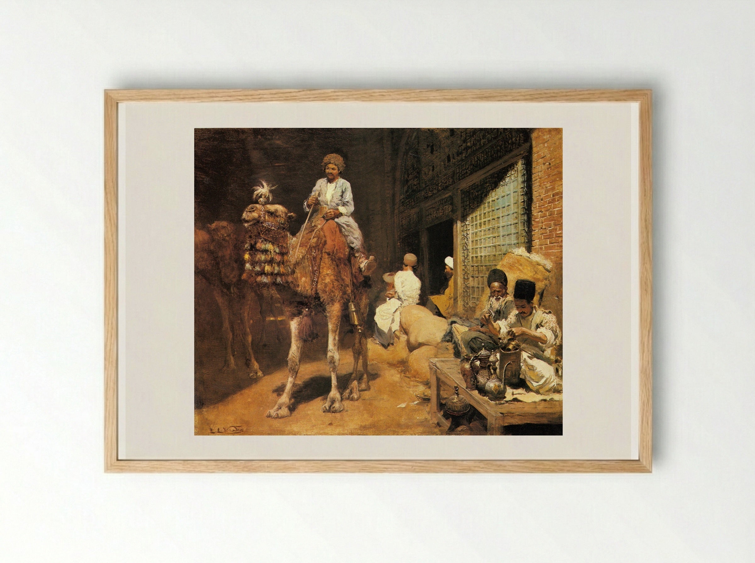 A Marketplace in Ispahan - Edwin Lord Weeks - Framed Print Wood
