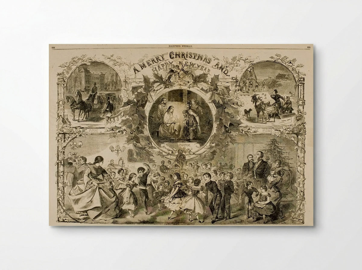 A Merry Christmas and a Happy New Year - Winslow Homer - Poster