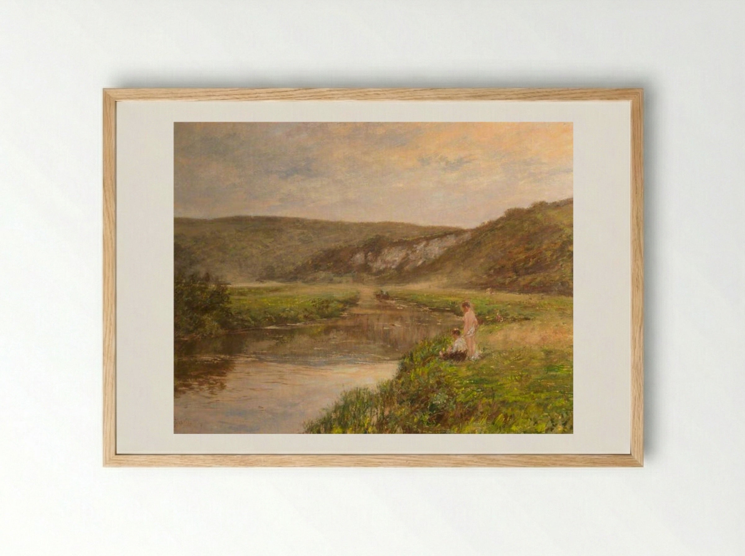 A Misty Morning - James Charles - Framed Print Wood