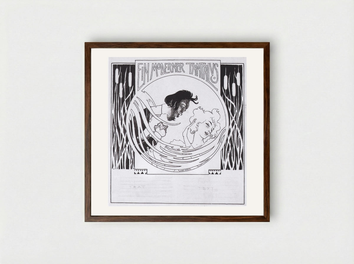 A Modern Tantalus - Koloman Moser - Framed Print Dark Wood