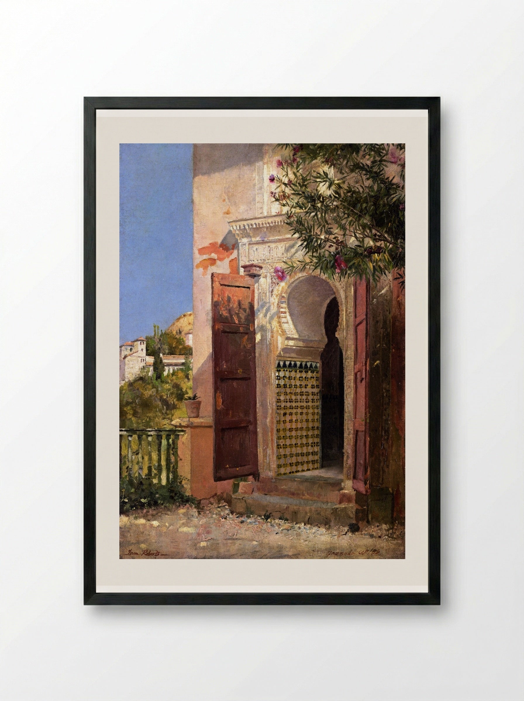 A Moorish Doorway - Tom Roberts - Framed Print Black