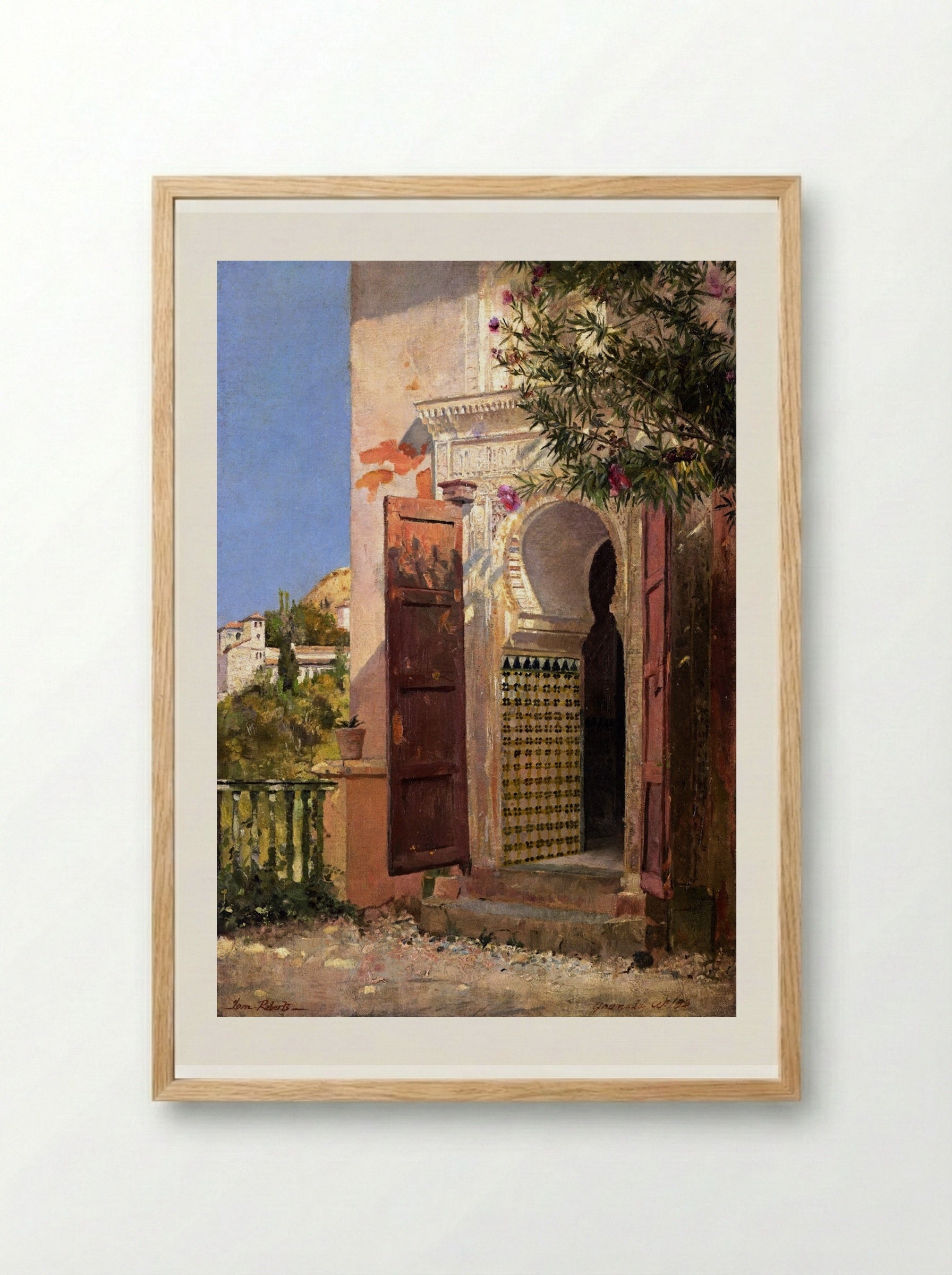 A Moorish Doorway - Tom Roberts - Framed Print Wood