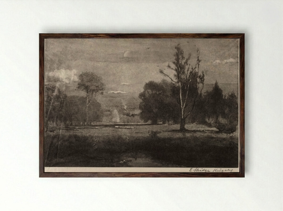 A Morning - Elbridge Kingsley - Framed Print Dark Wood