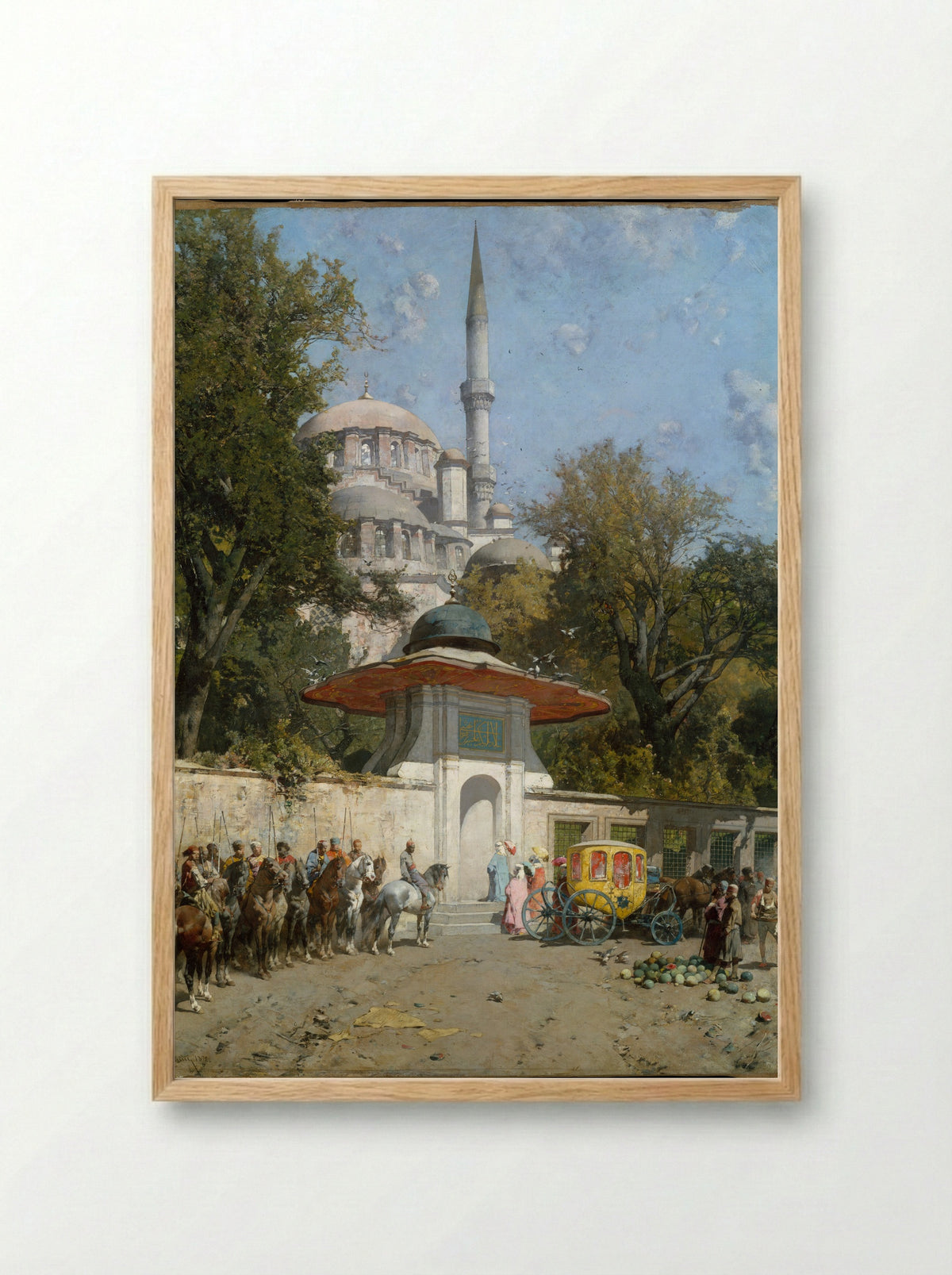 A Mosque - Alberto Pasini - Framed Print Wood