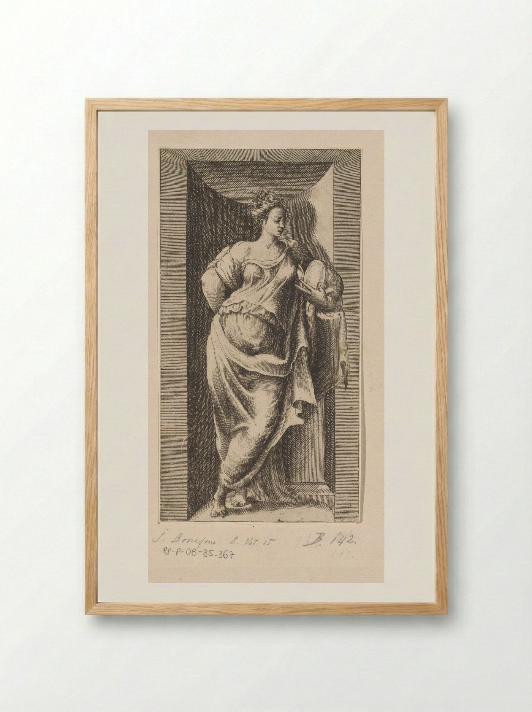 A Muse - Giulio Bonasone - Framed Print Wood