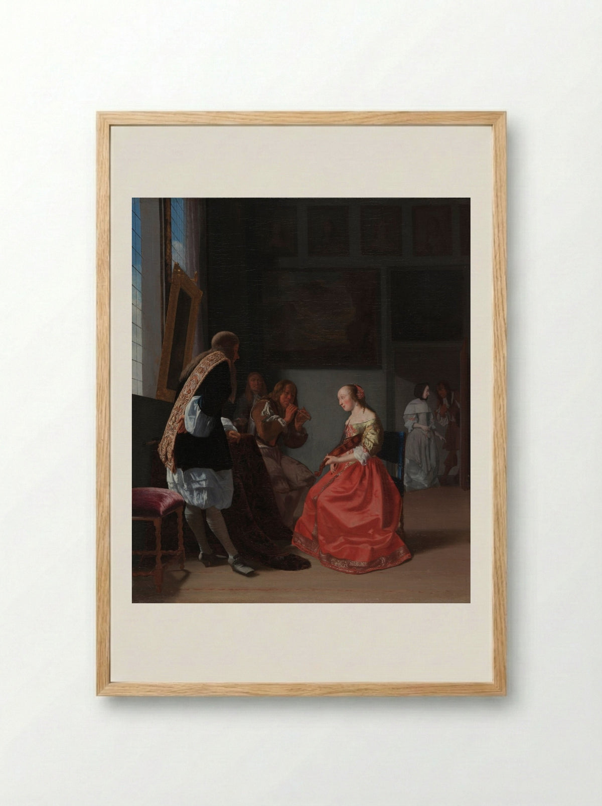 A Musical Company - Jacob Ochtervelt - Framed Print Wood