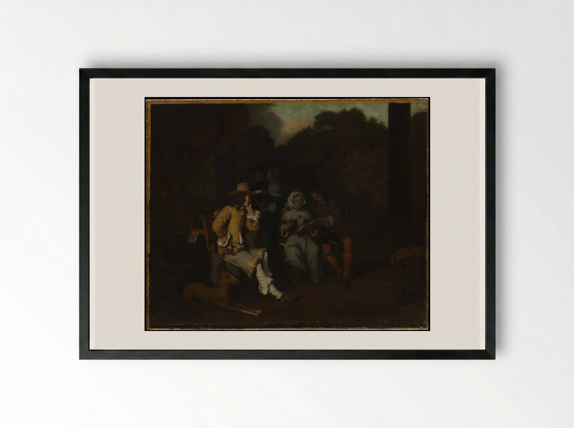 A Musical Party - Gerbrand van den Eeckhout - Framed Print Black