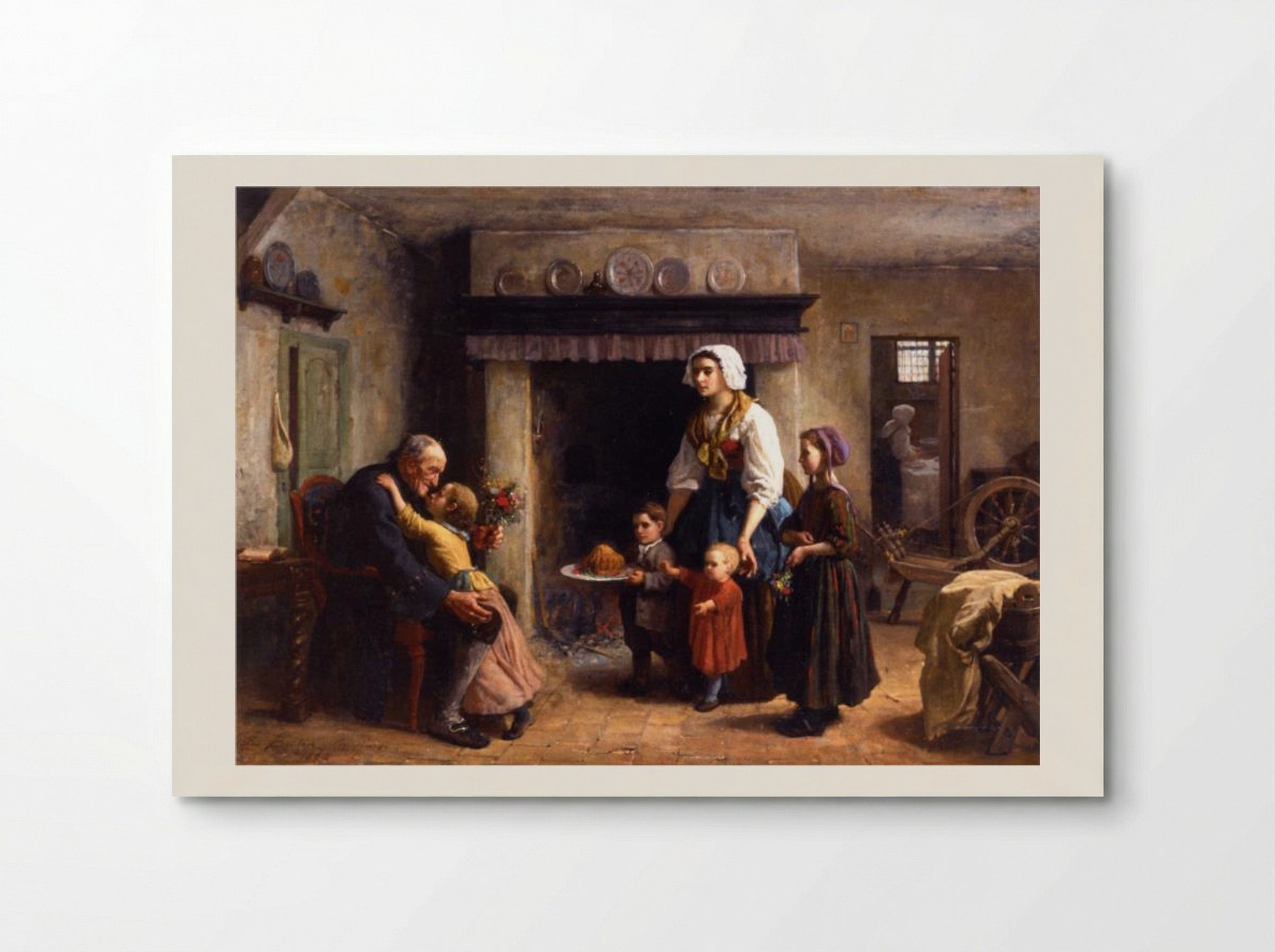 A Party for Grandfather - Jules Breton - Poster