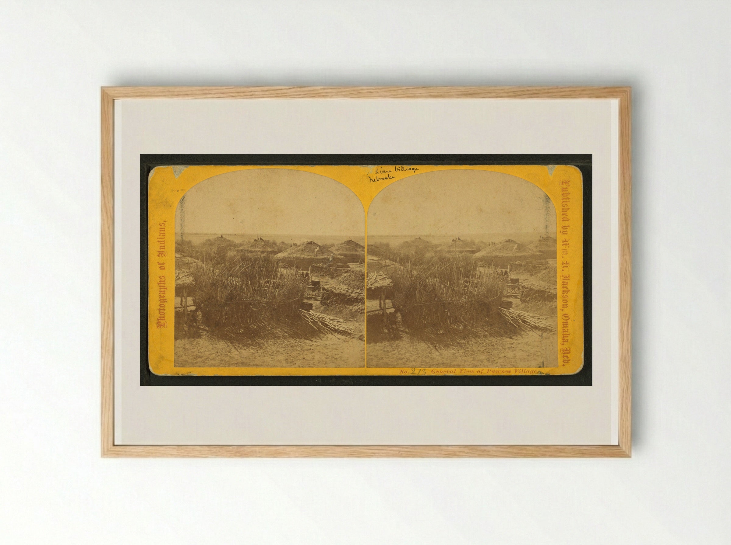 A Pawnee Village - William Henry Jackson - Framed Print Wood