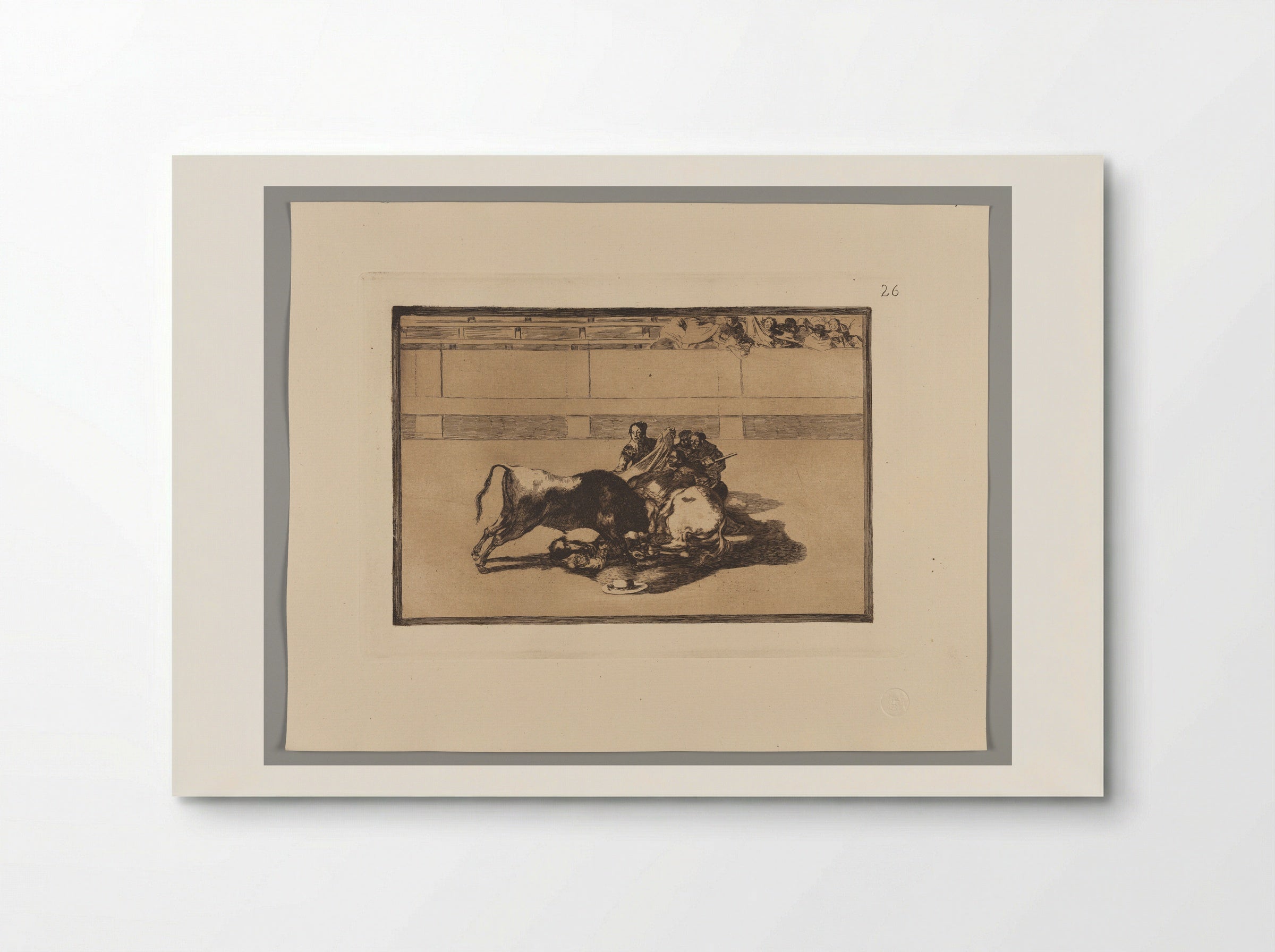 A Picador Is Unhorsed and Falls under the Bull - Francisco José de Goya y Lucientes - Poster