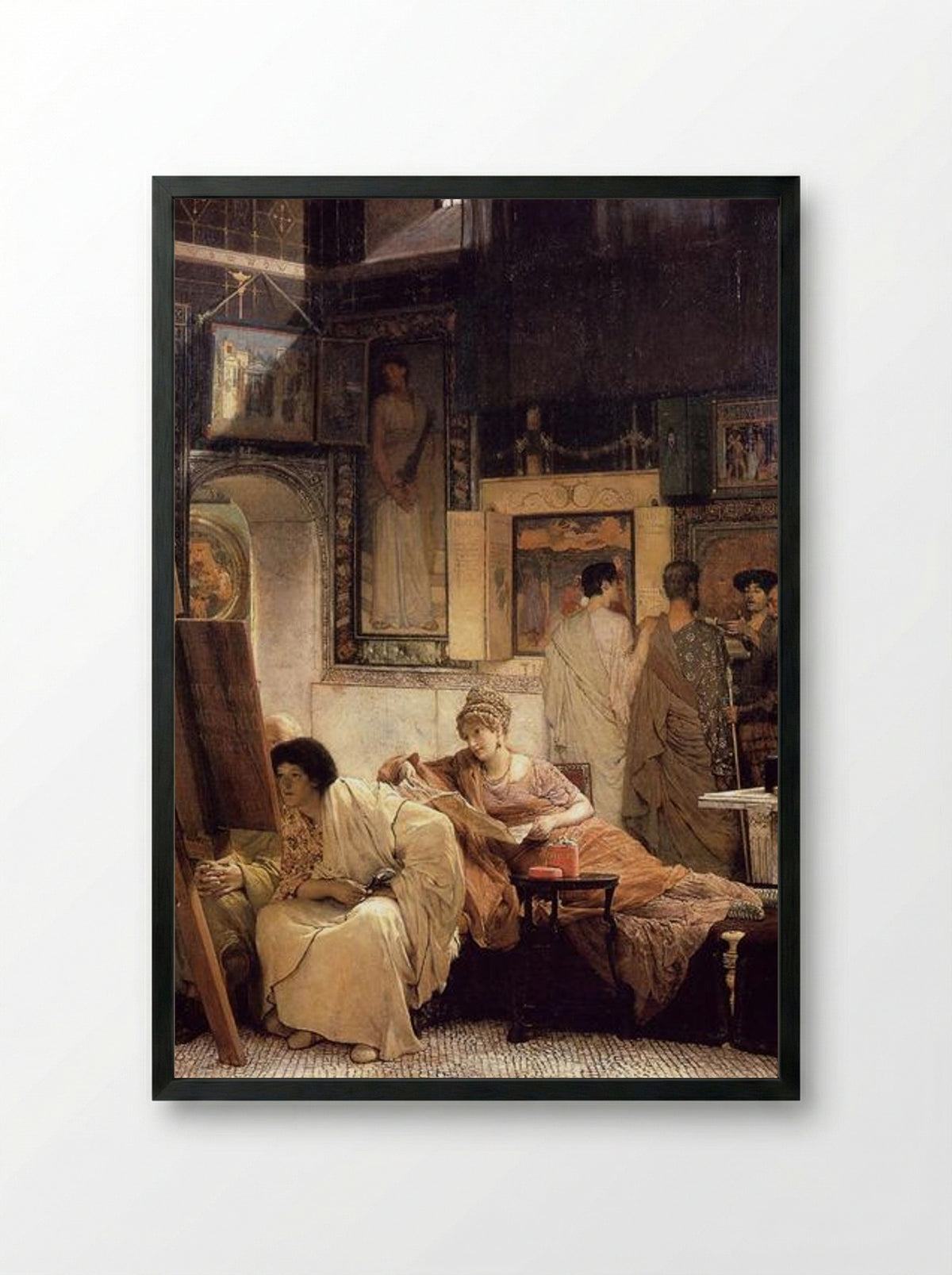 A Picture Gallery - Sir Lawrence Alma-Tadema - Framed Print Black