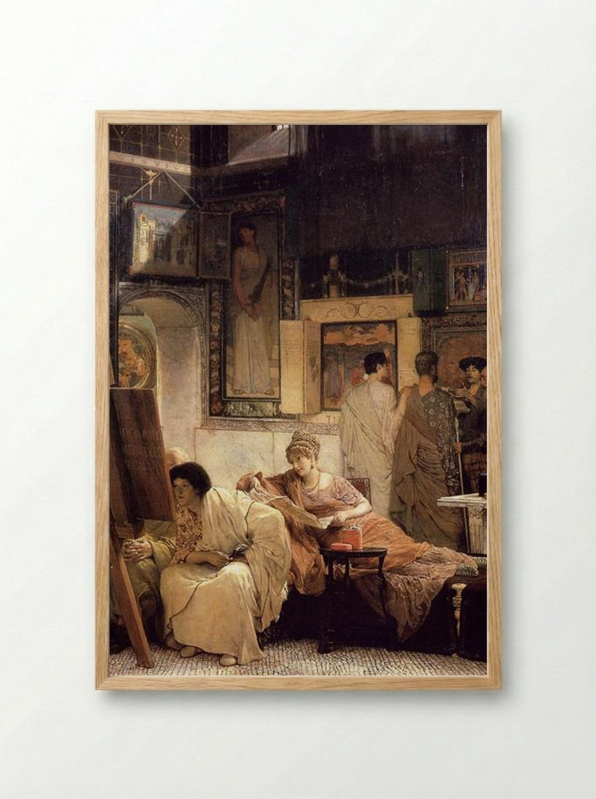 A Picture Gallery - Sir Lawrence Alma-Tadema - Framed Print Wood