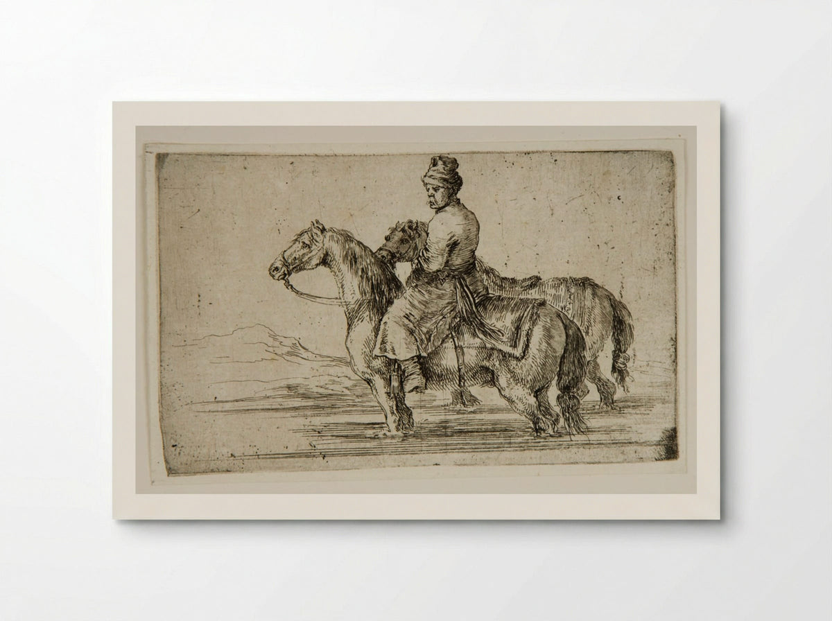 A Polish Stable Groom on Horseback - Stefano Della Bella - Poster