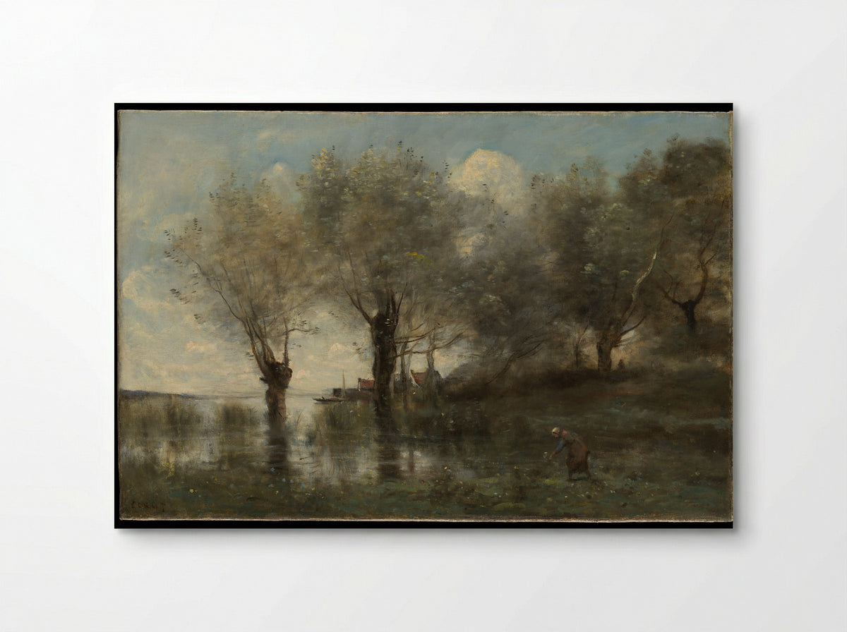 A Pond in Picardy - Camille Corot - Poster