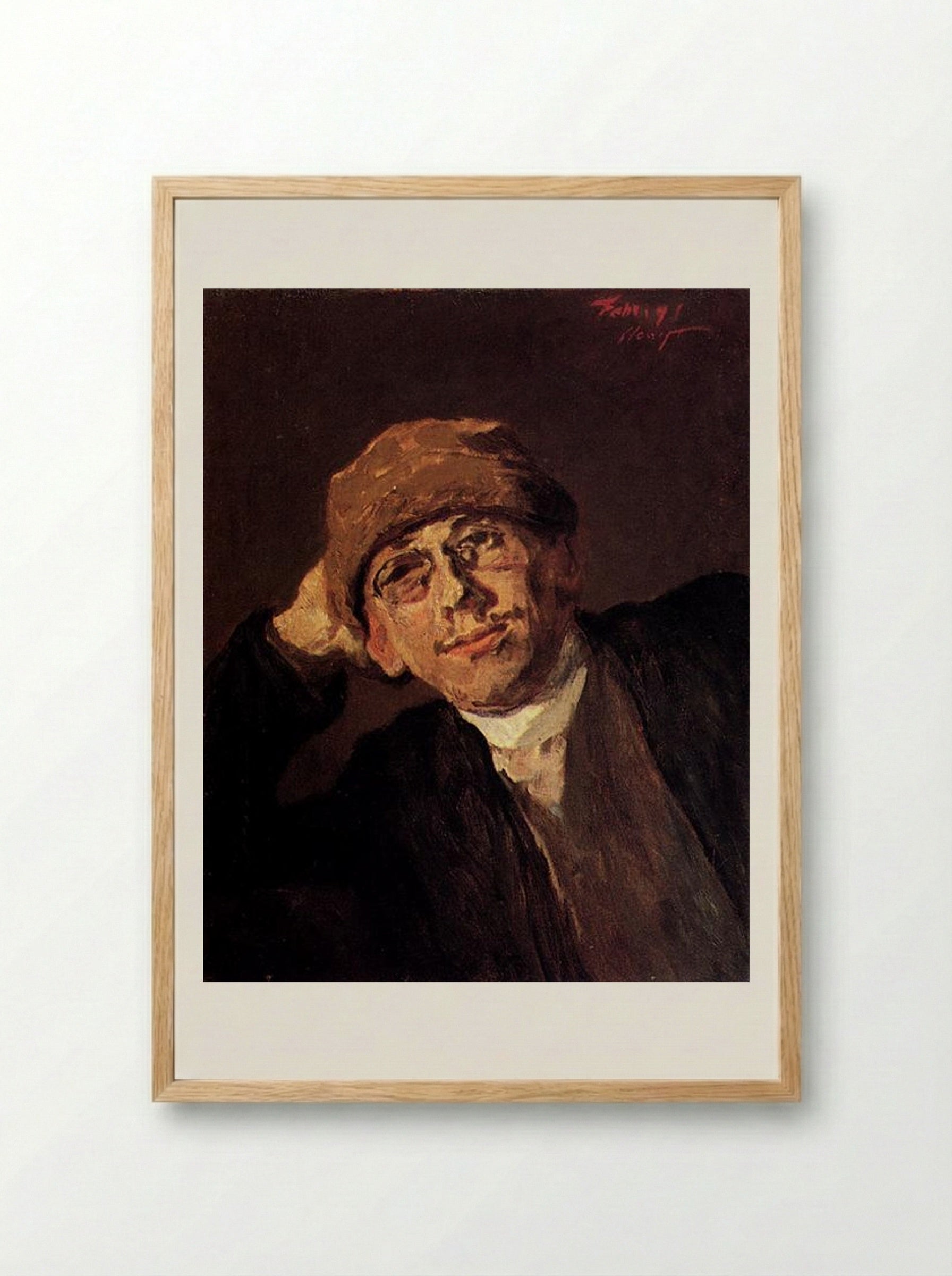 A Portrait of the Artist - Max Slevogt - Framed Print Wood