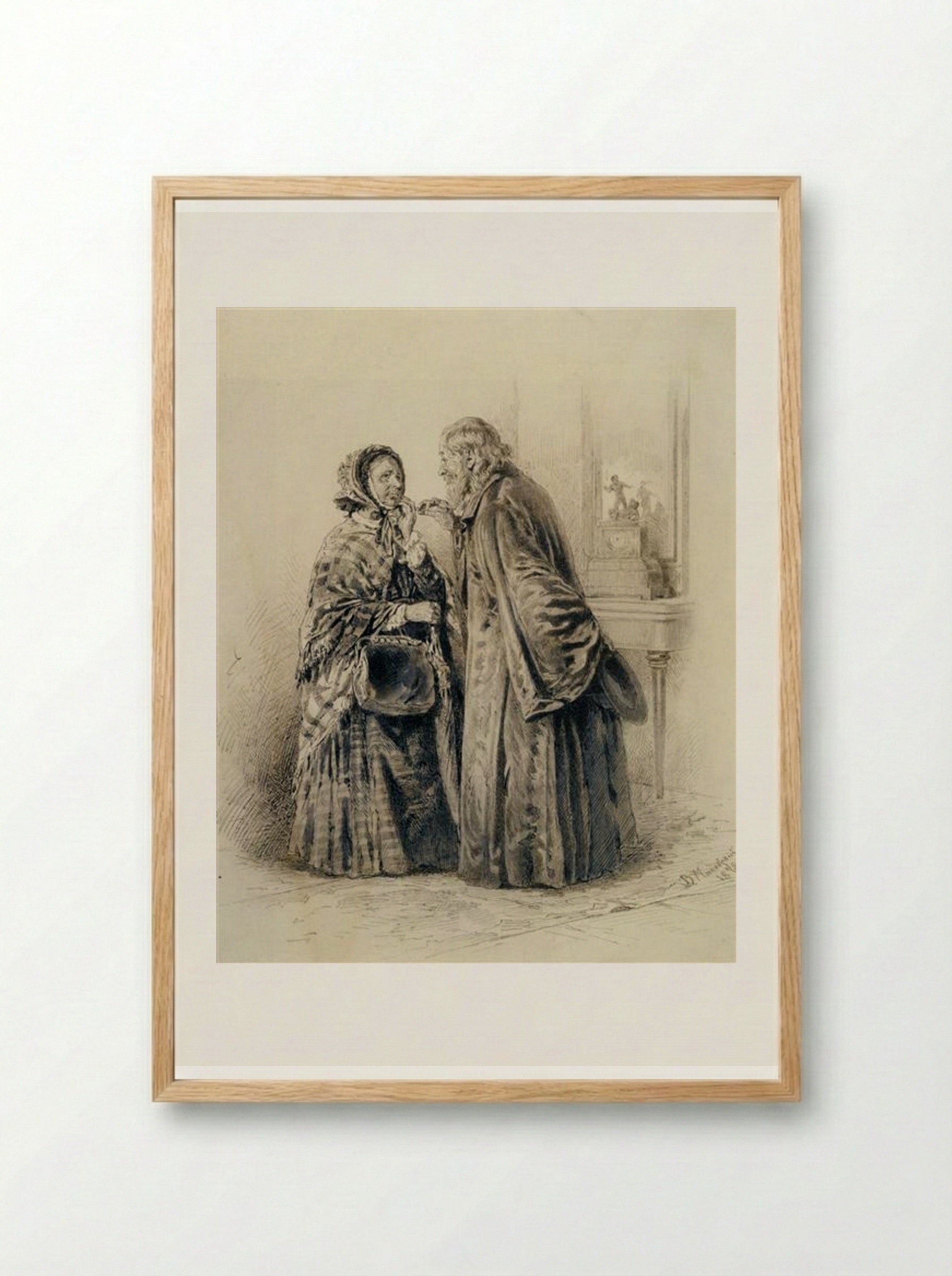 A Private Conversation - Vladimir Makovsky - Framed Print Wood