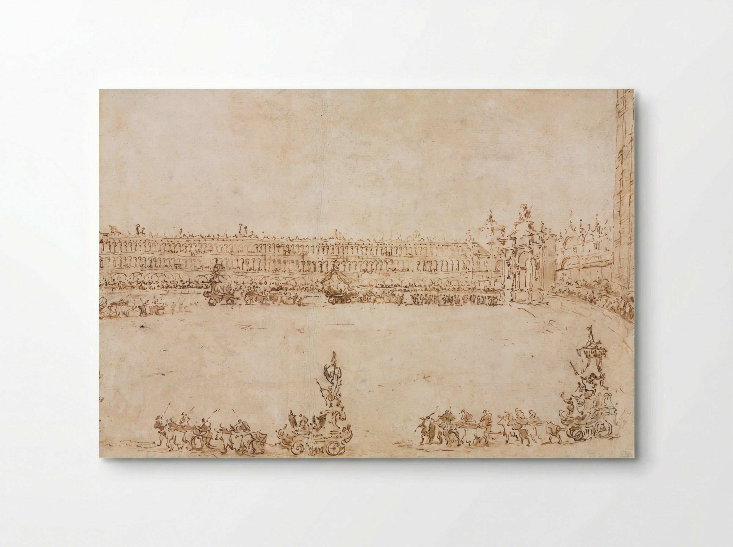 A Procession of Triumphal Cars in the Piazza San Marco - Francesco Guardi - Poster