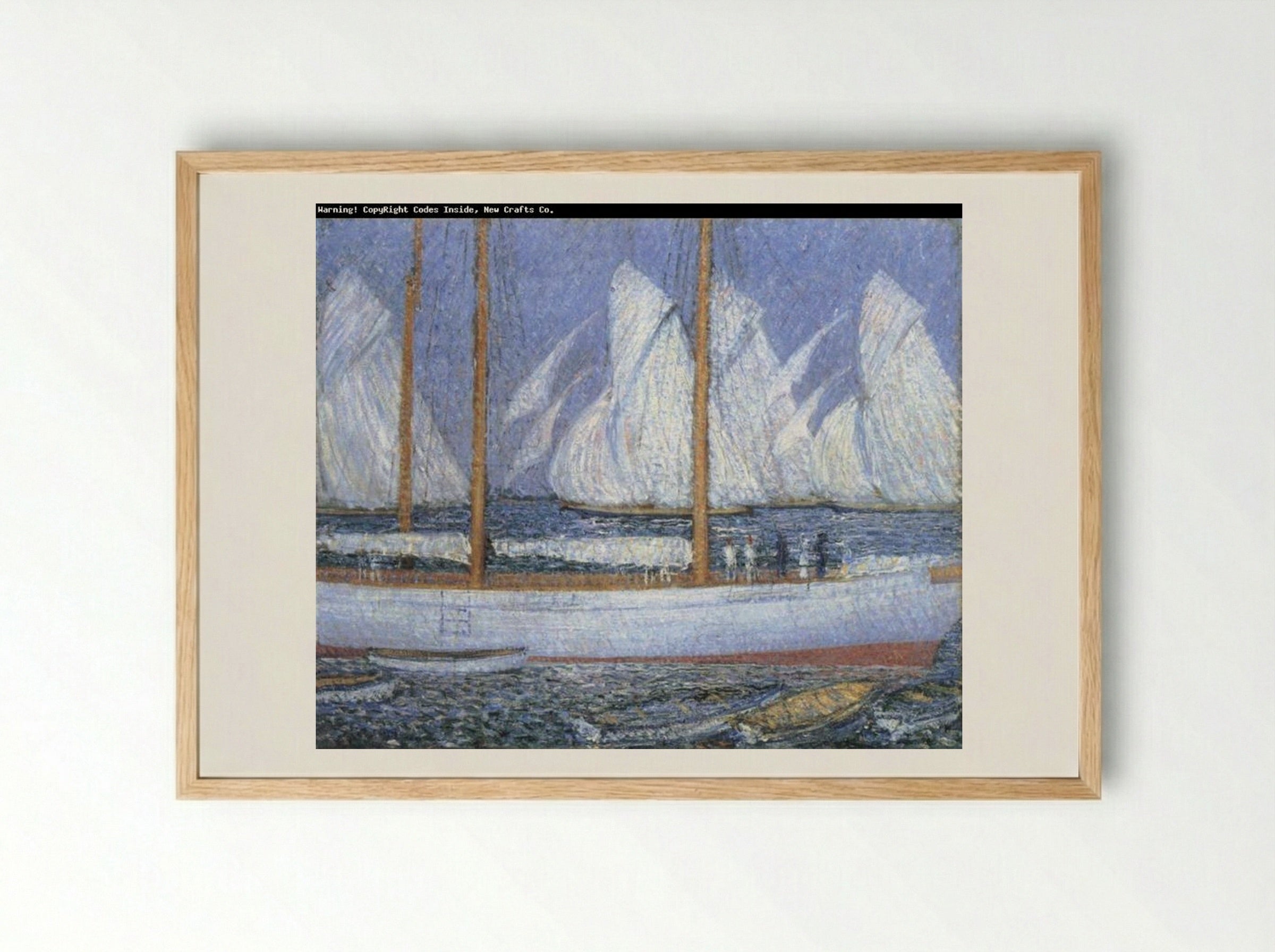 A Procession of Yachts - Philip Wilson Steer - Framed Print Wood