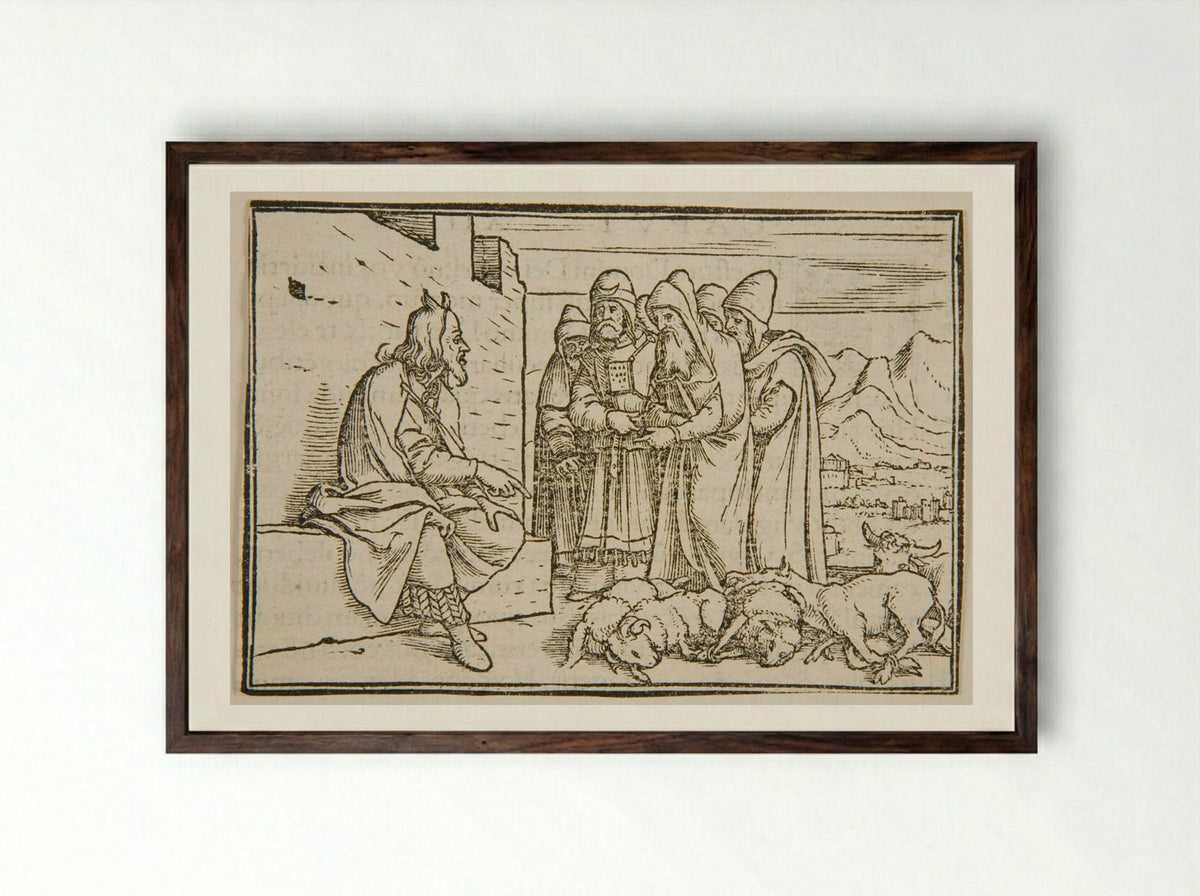 A Prophet Promised - Hans Holbein the Younger - Framed Print Dark Wood