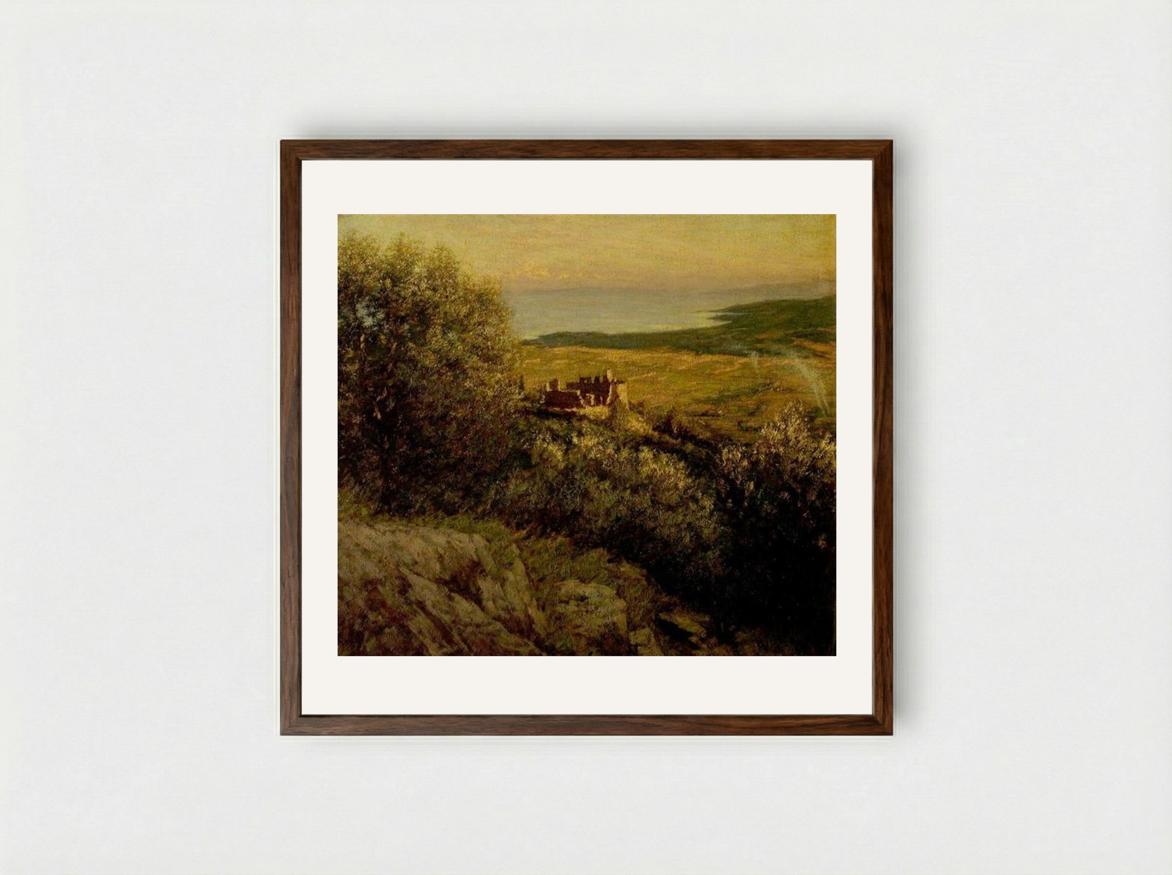 A Provençal Castle - Henry Herbert La Thangue - Framed Print Dark Wood