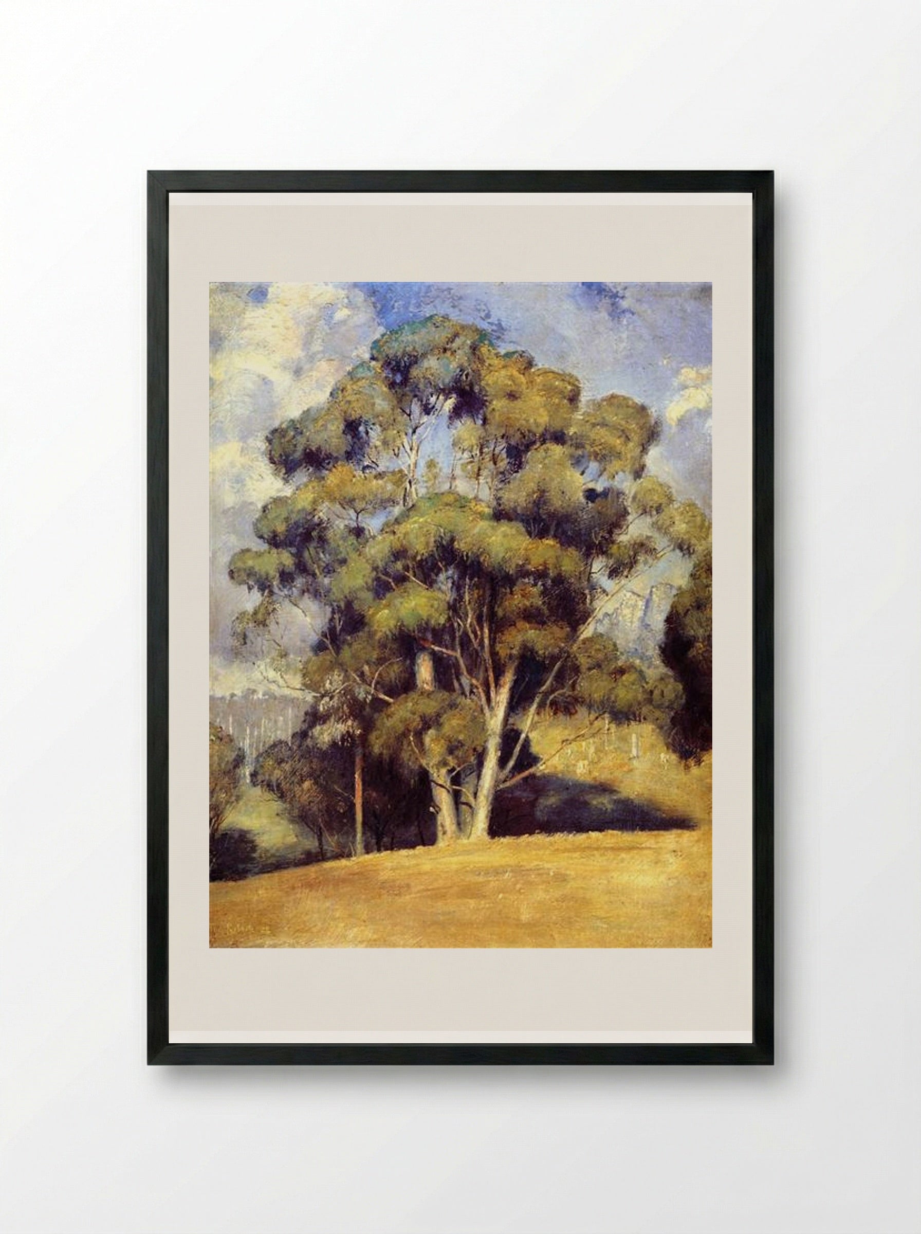 A Queen of Gums - Tom Roberts - Framed Print Black