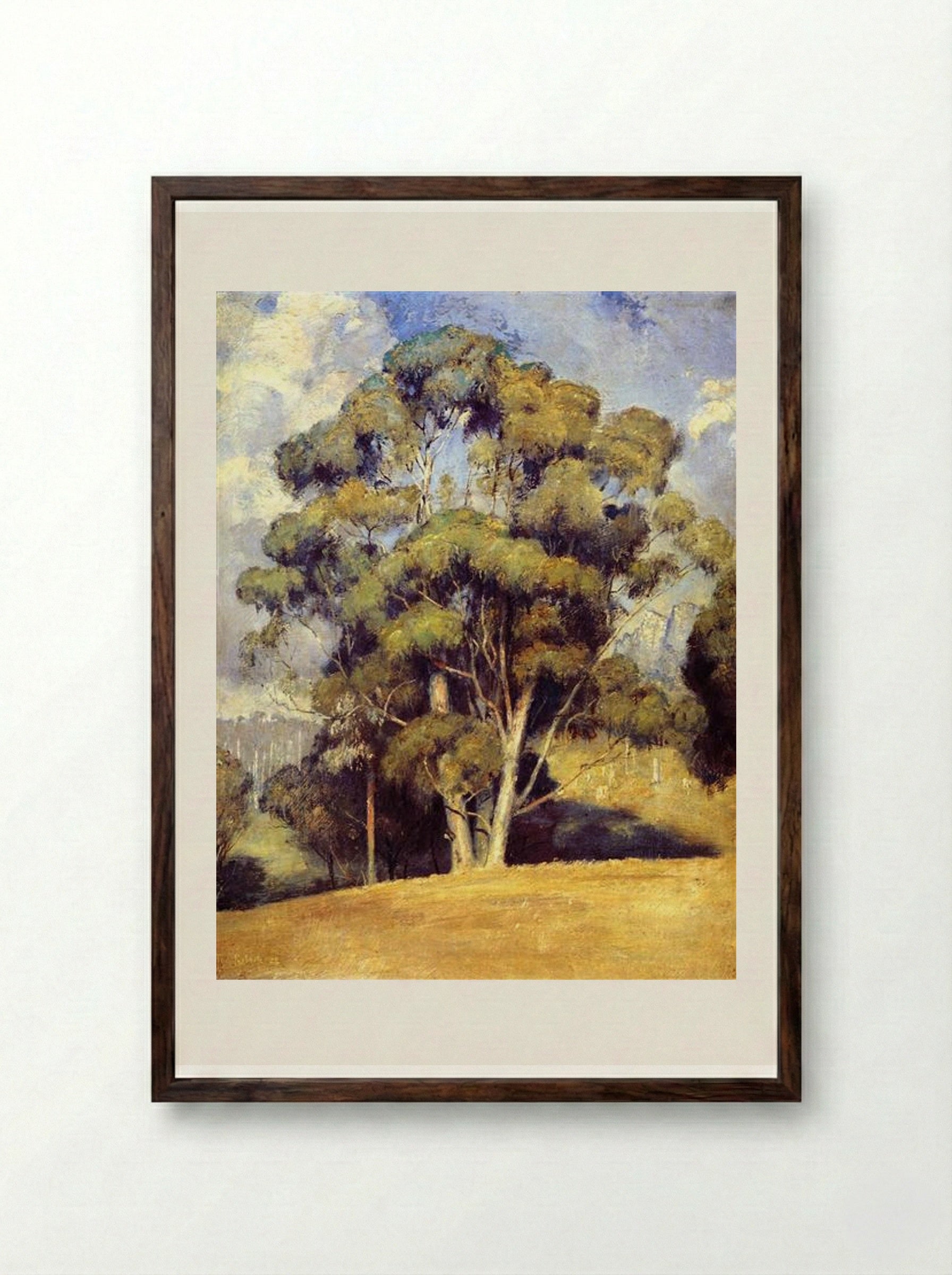 A Queen of Gums - Tom Roberts - Framed Print Dark Wood